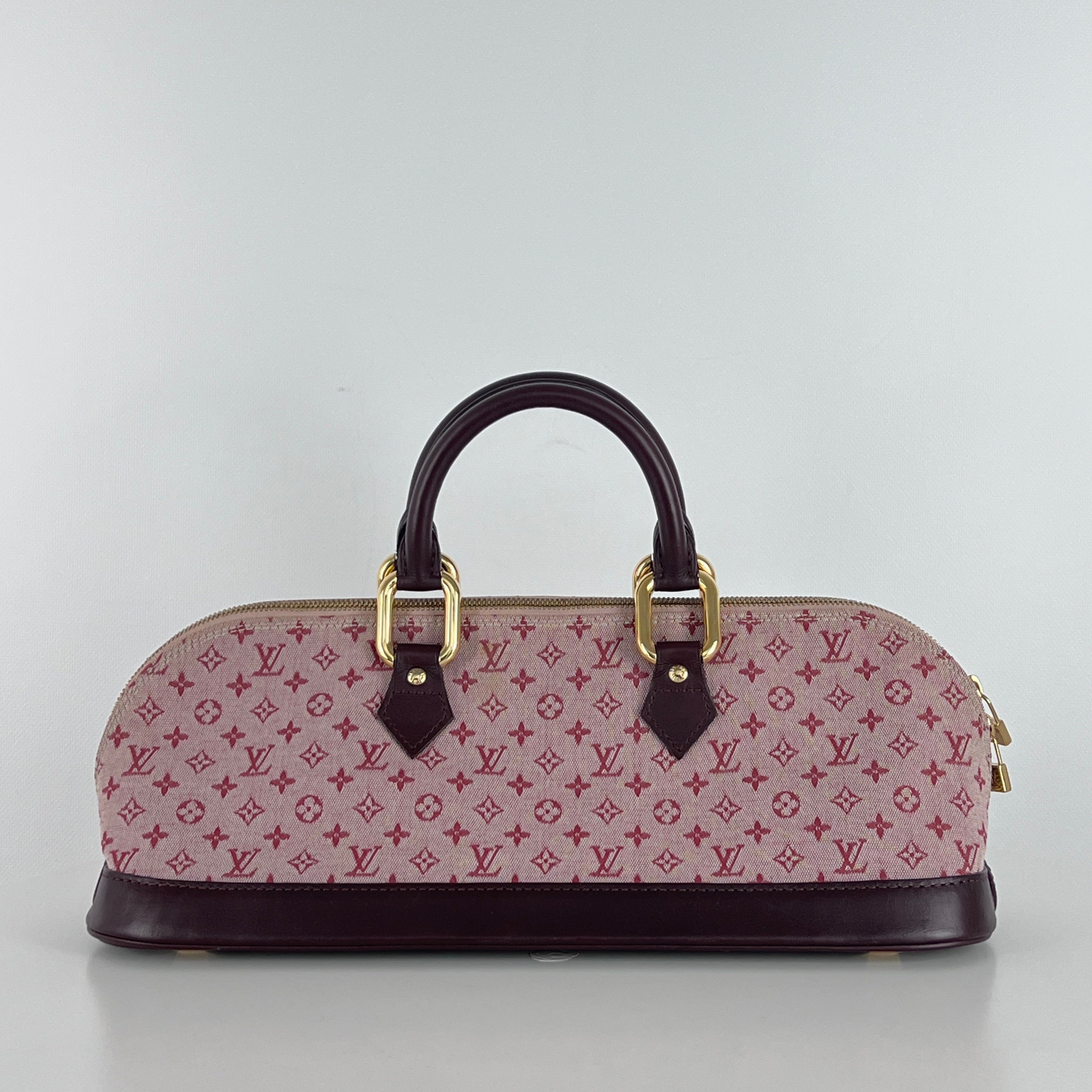 Sac à main LOUIS VUITTON Alma Long toile et cuir rose