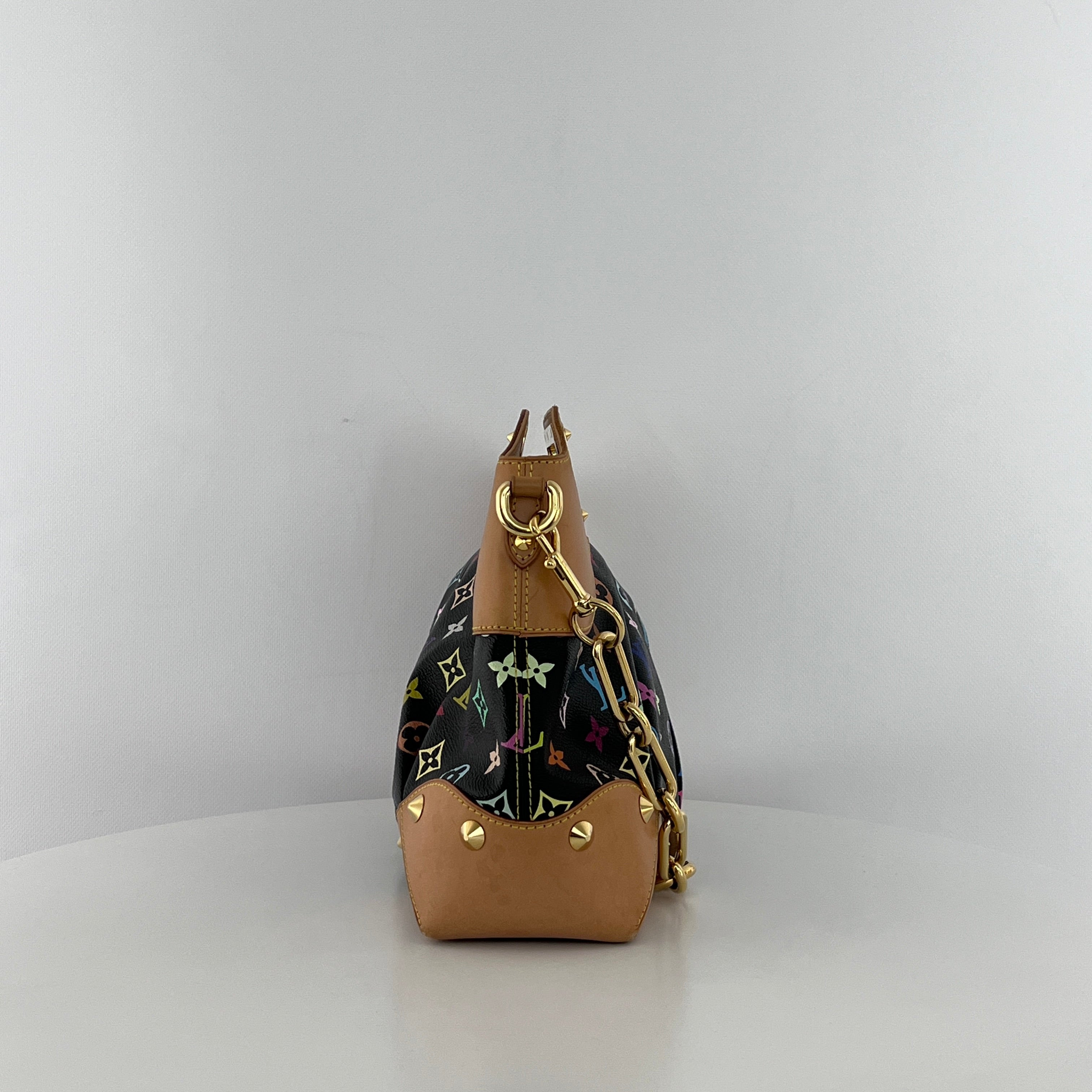 Sac à main LOUIS VUITTON Judy Murakami toile et cuir marron