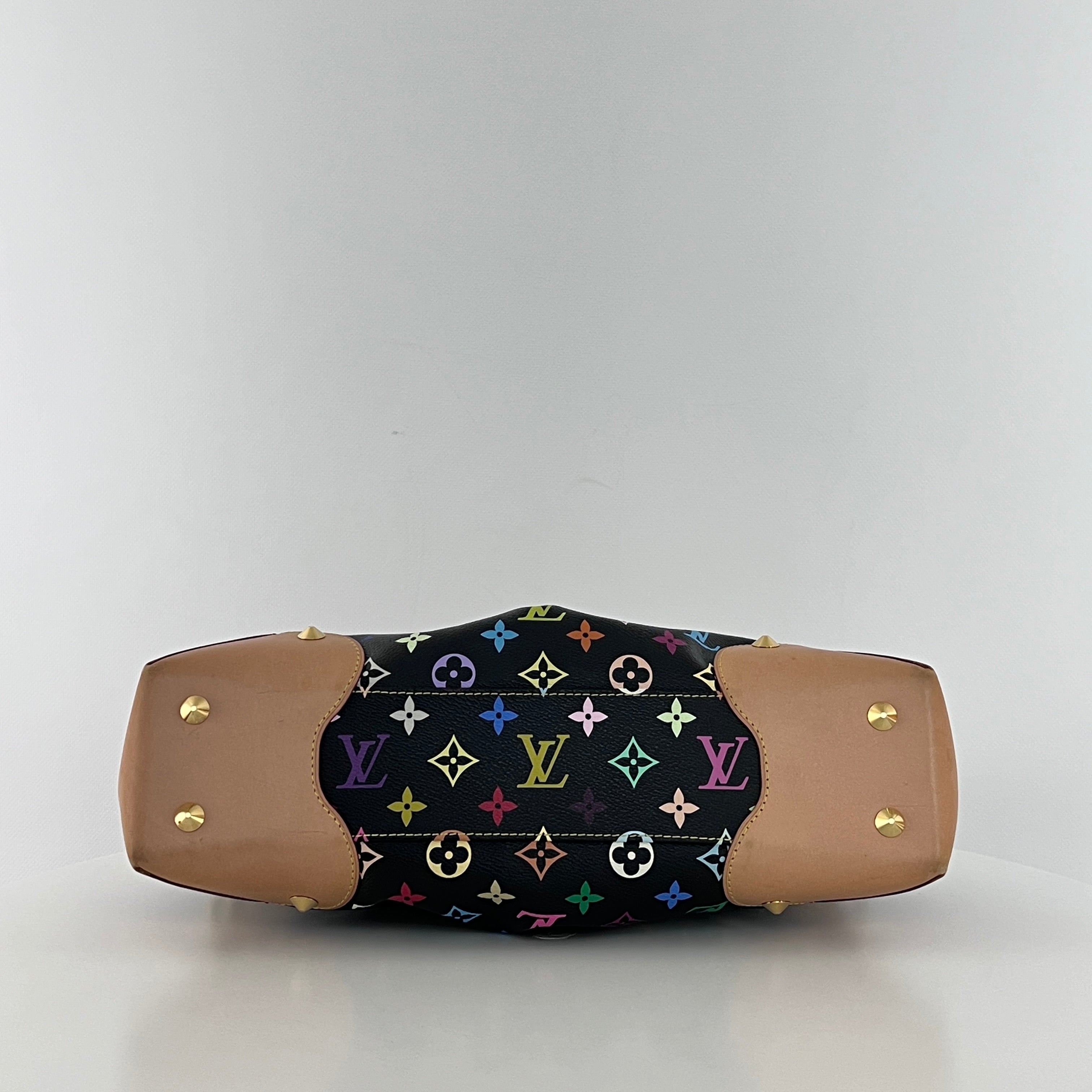 Sac à main LOUIS VUITTON Judy Murakami toile et cuir marron