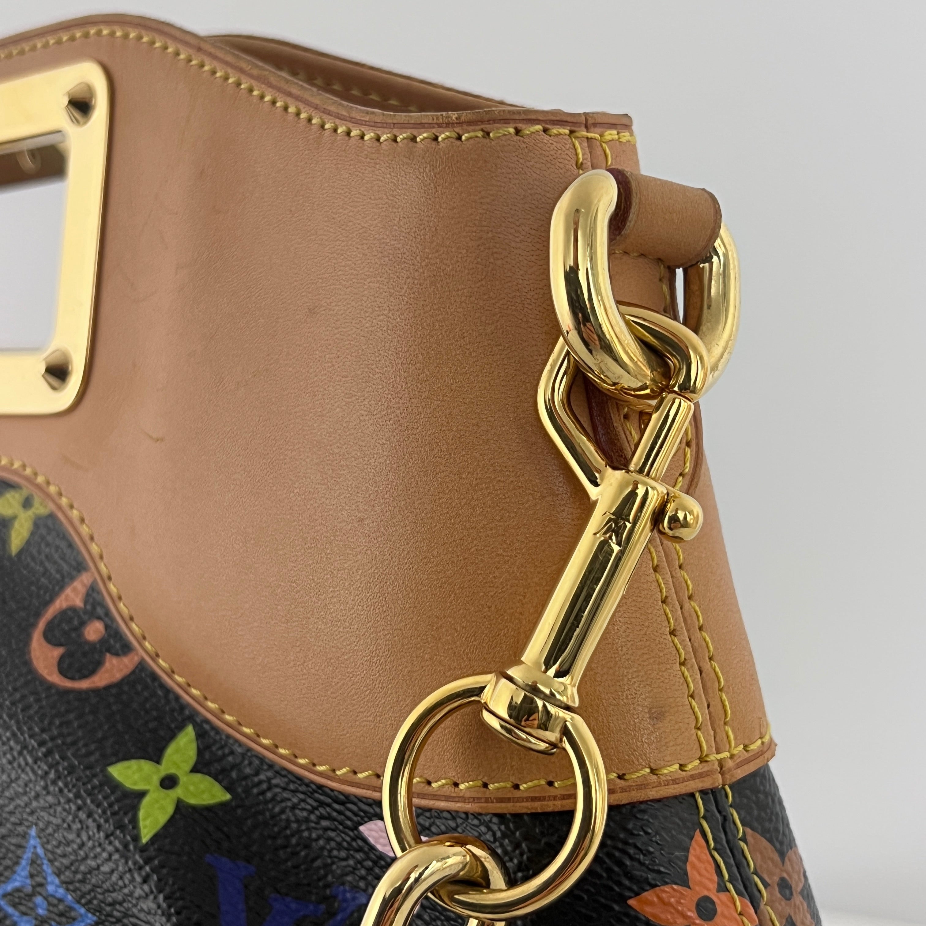 Sac à main LOUIS VUITTON Judy Murakami toile et cuir marron