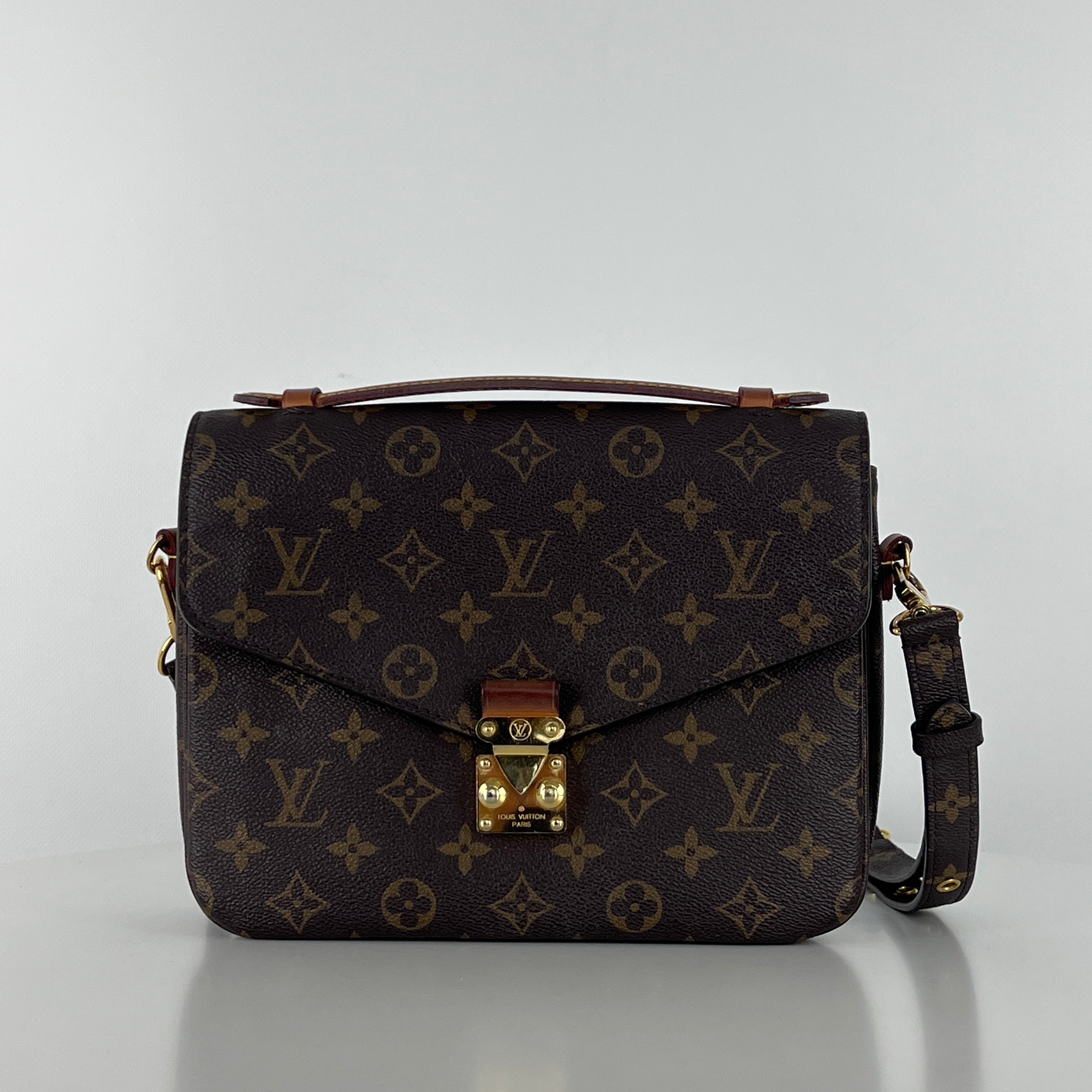 Sac à main LOUIS VUITTON Metis toile et cuir marron