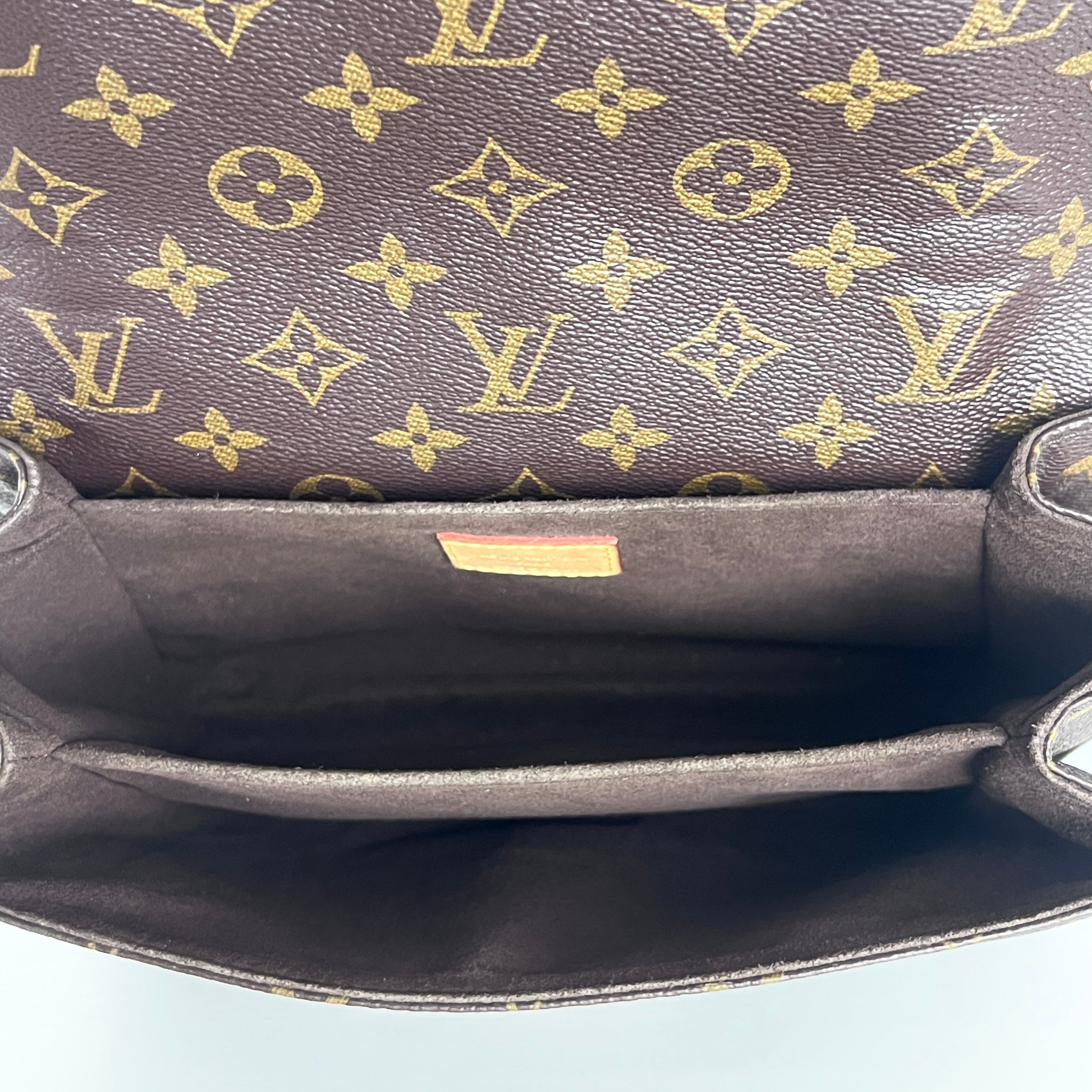 Sac à main LOUIS VUITTON Metis toile et cuir marron