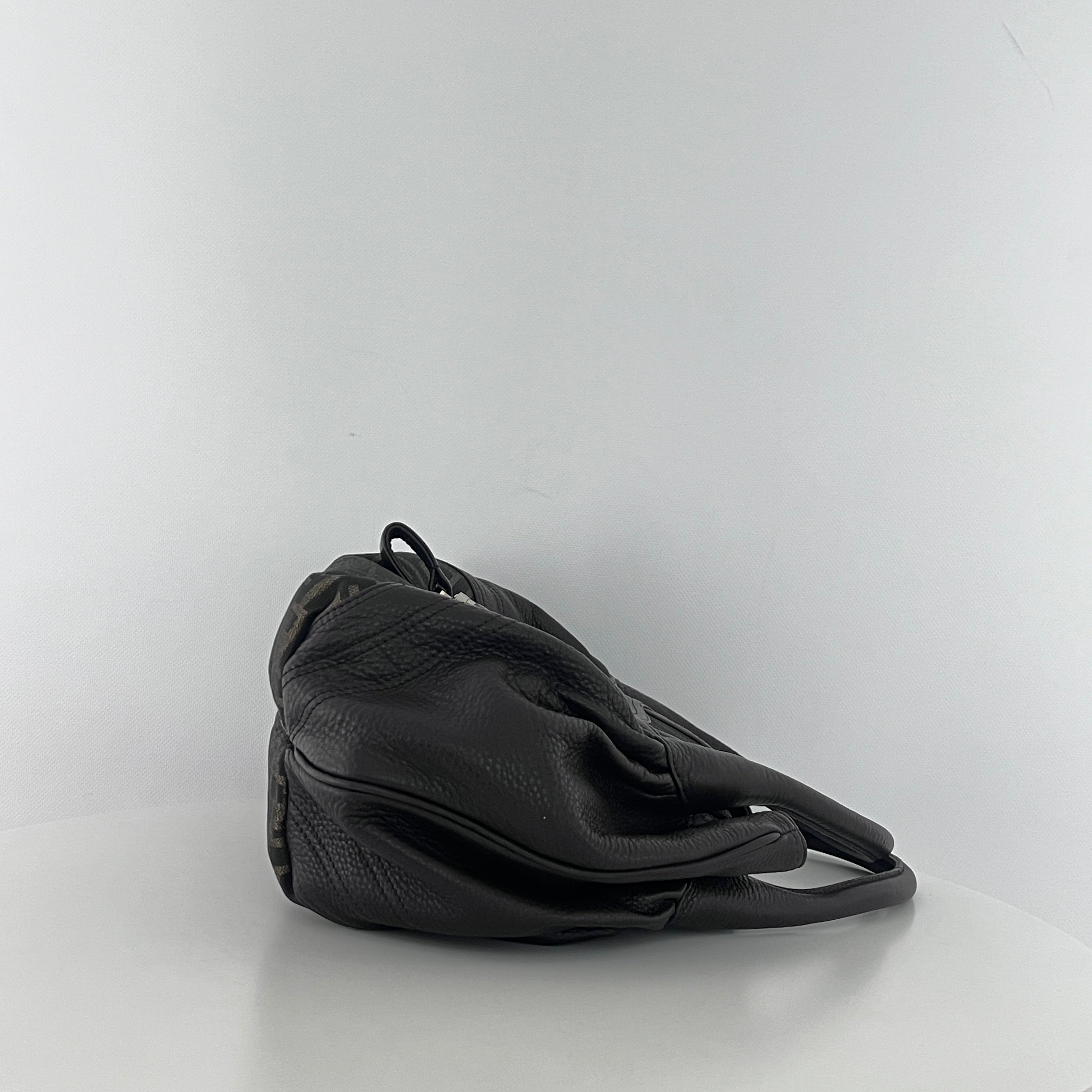 Sac à main FENDI Spy toile et cuir marron