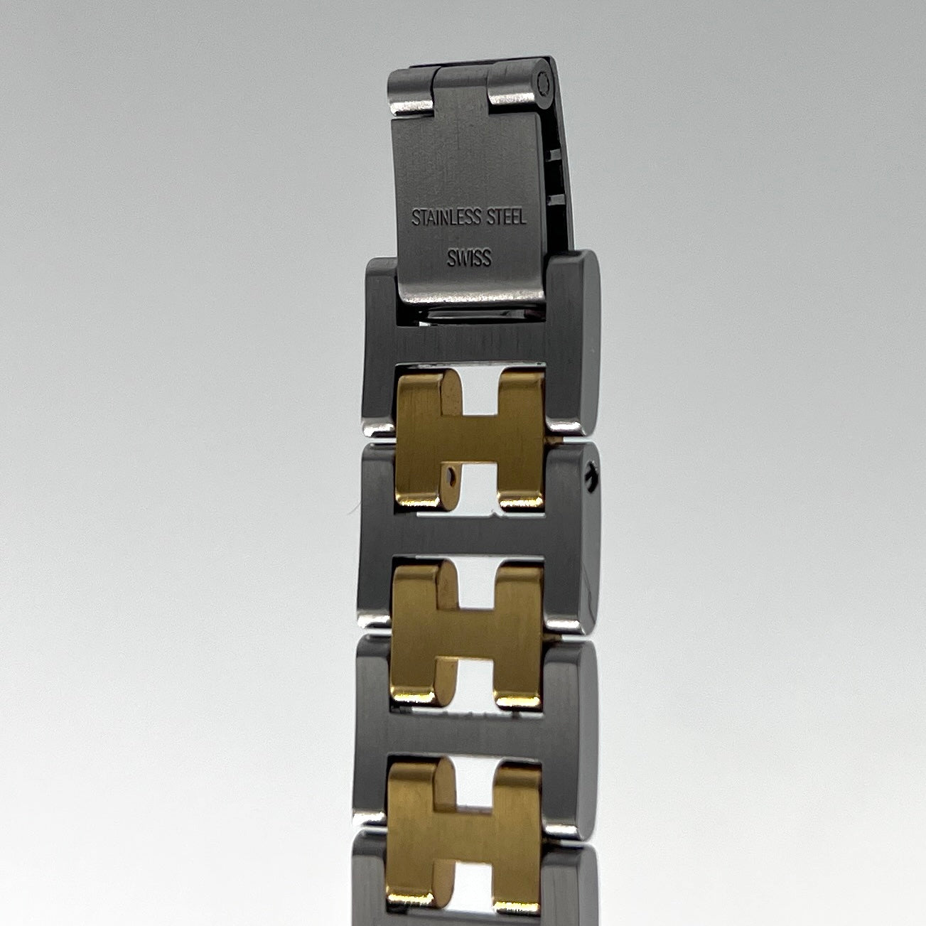 HERMÈS Rallye watch, gold-plated and two-tone steel