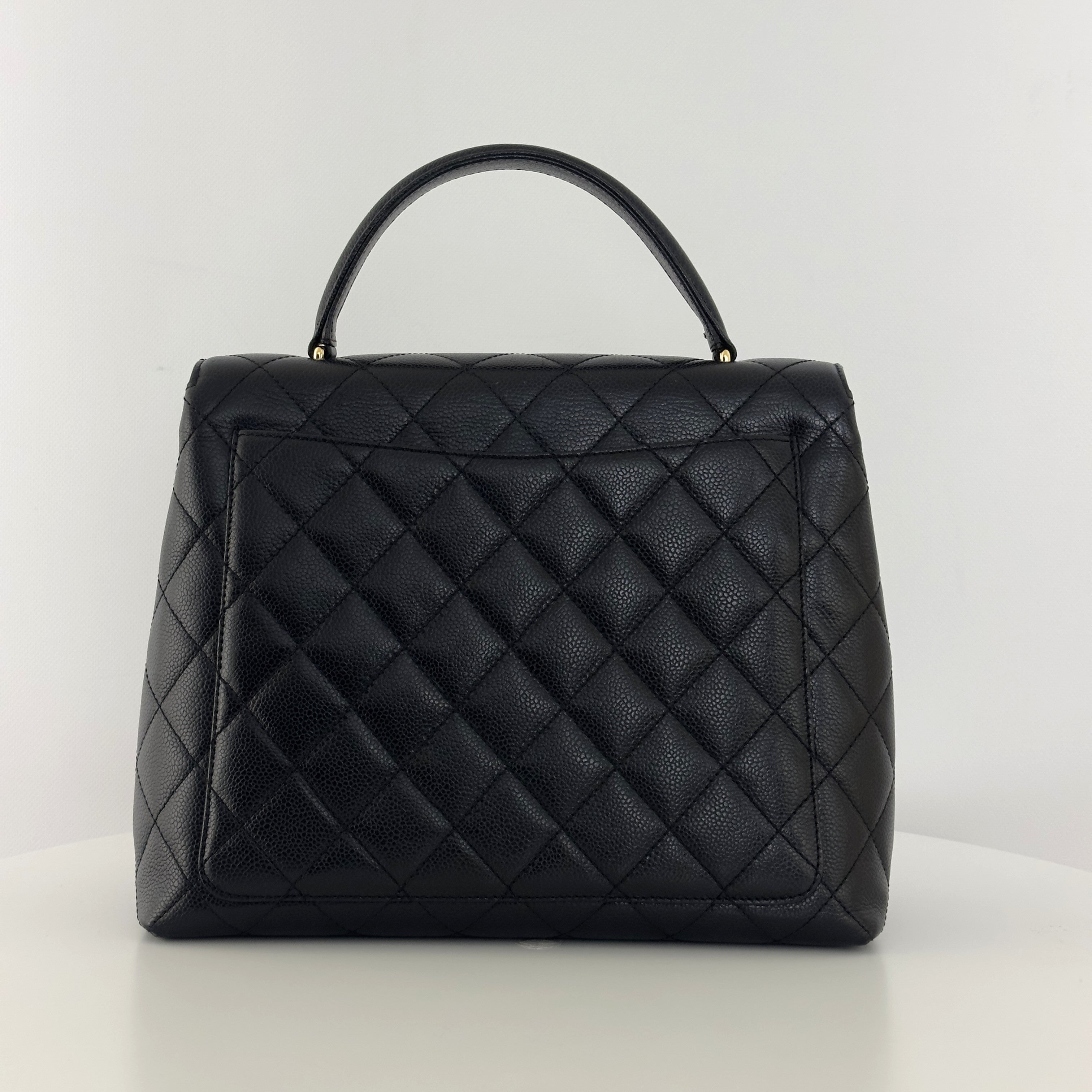 Sac à main CHANEL Coco Handle cuir caviar noir