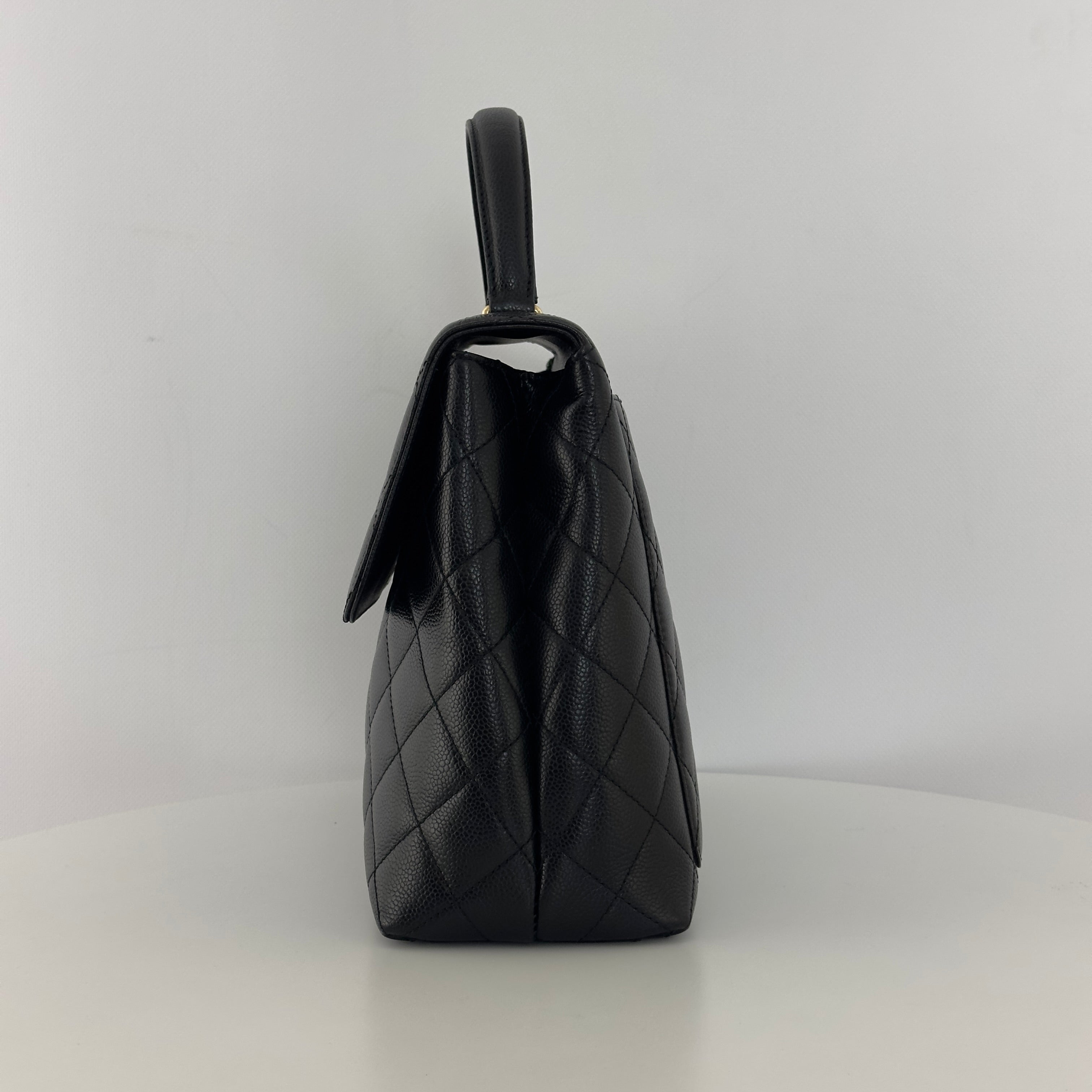 Sac à main CHANEL Coco Handle cuir caviar noir