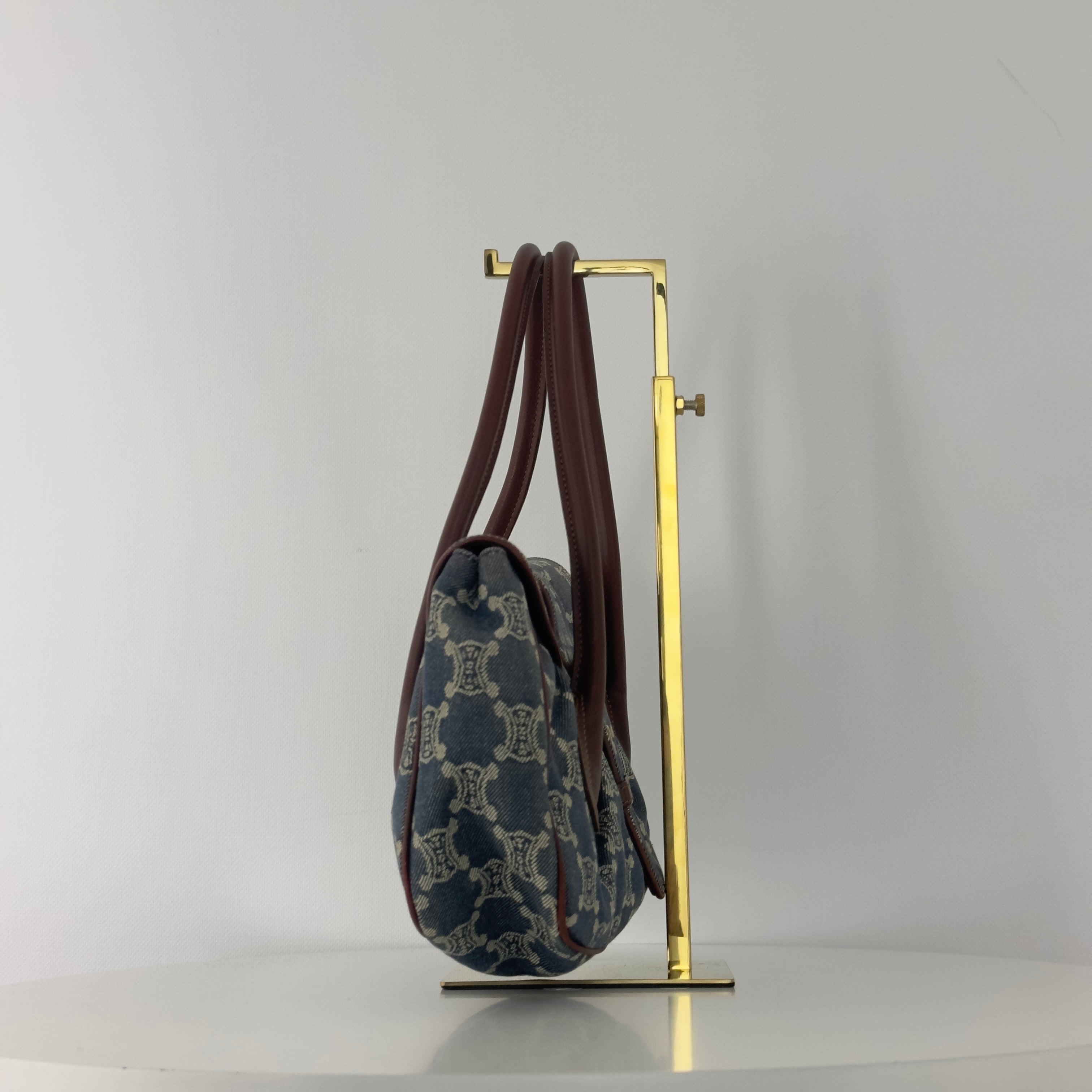 CELINE Macadam MM blue denim handbag