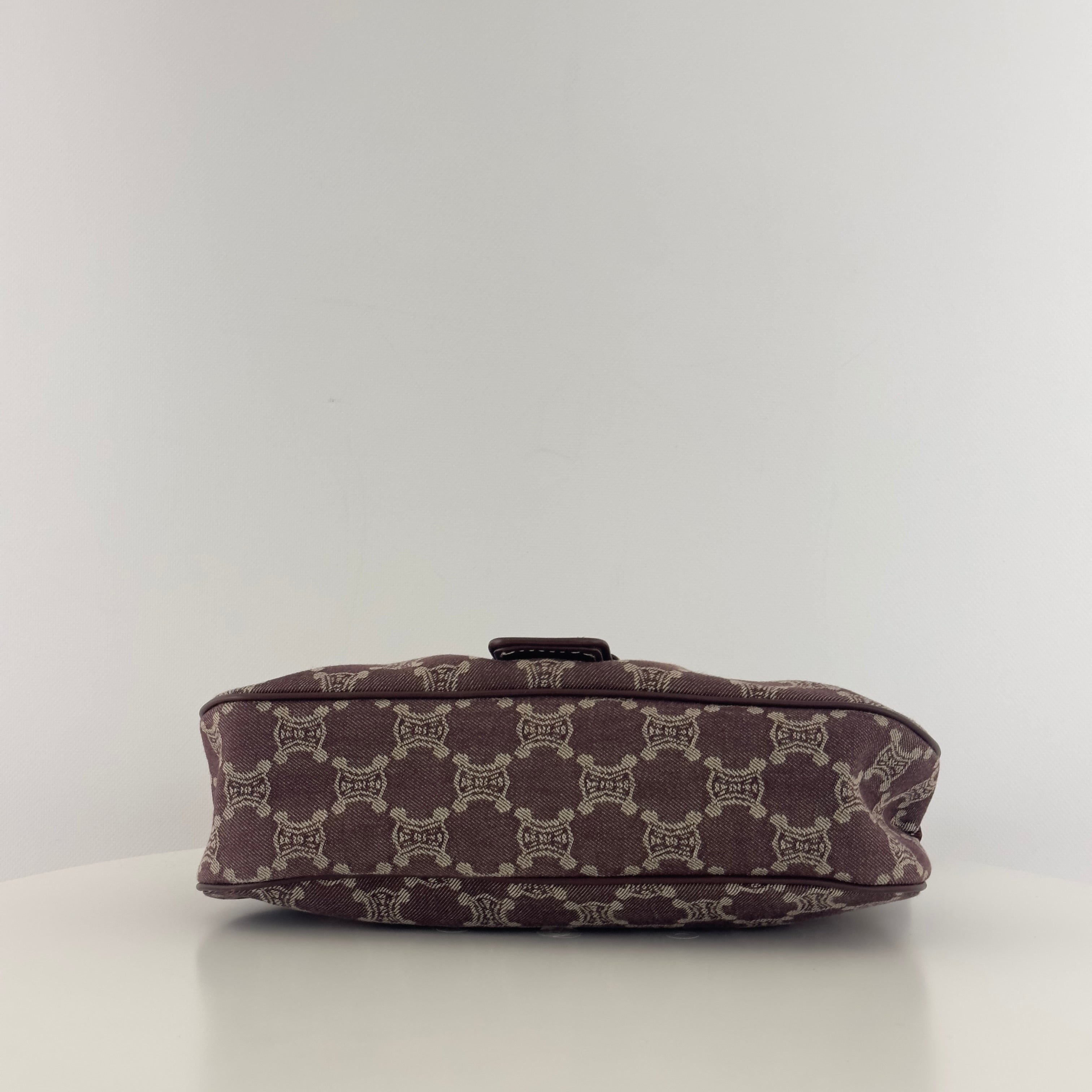 Sac à main CELINE Macadam PM denim marron