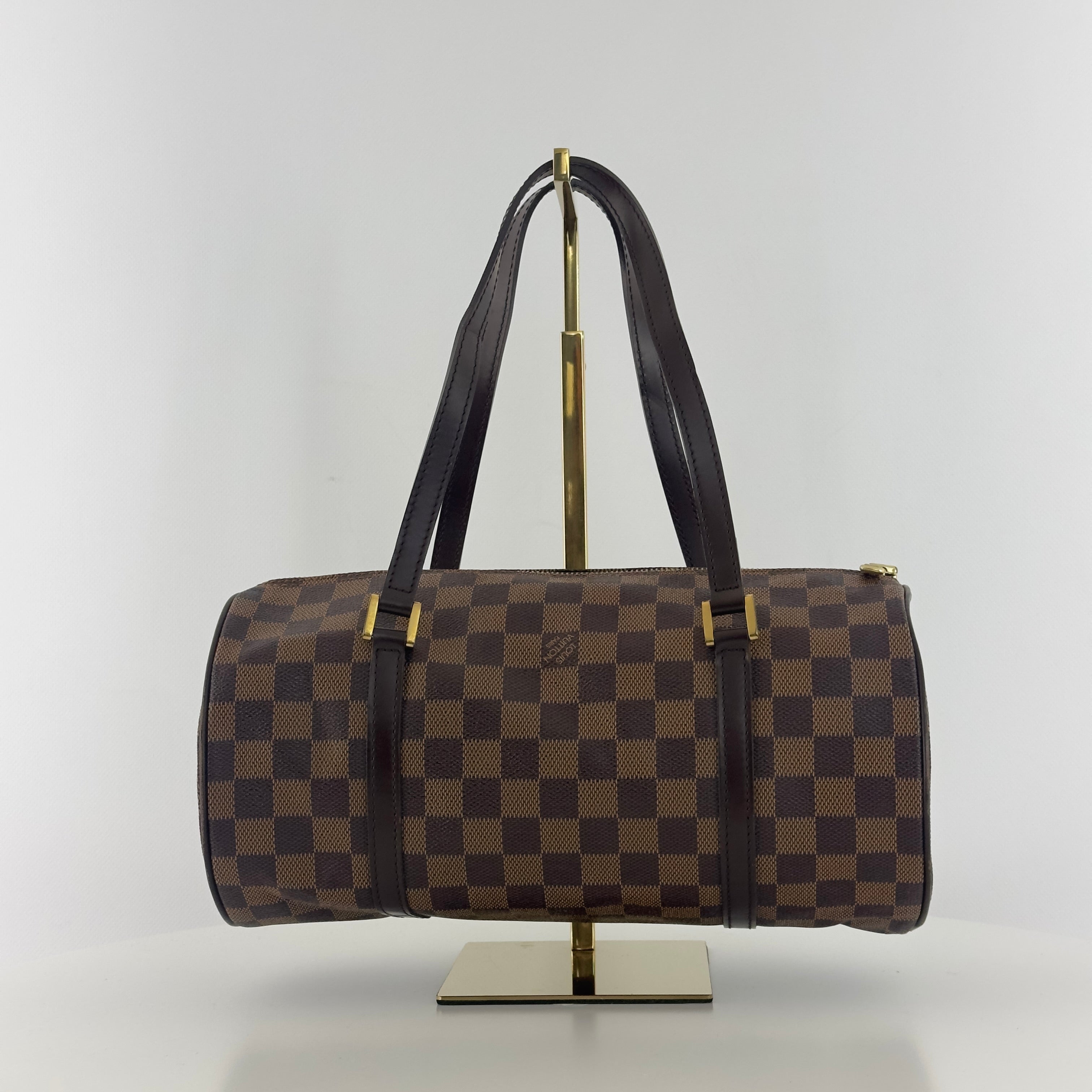 Sac à main LOUIS VUITTON Papillon toile et cuir marron