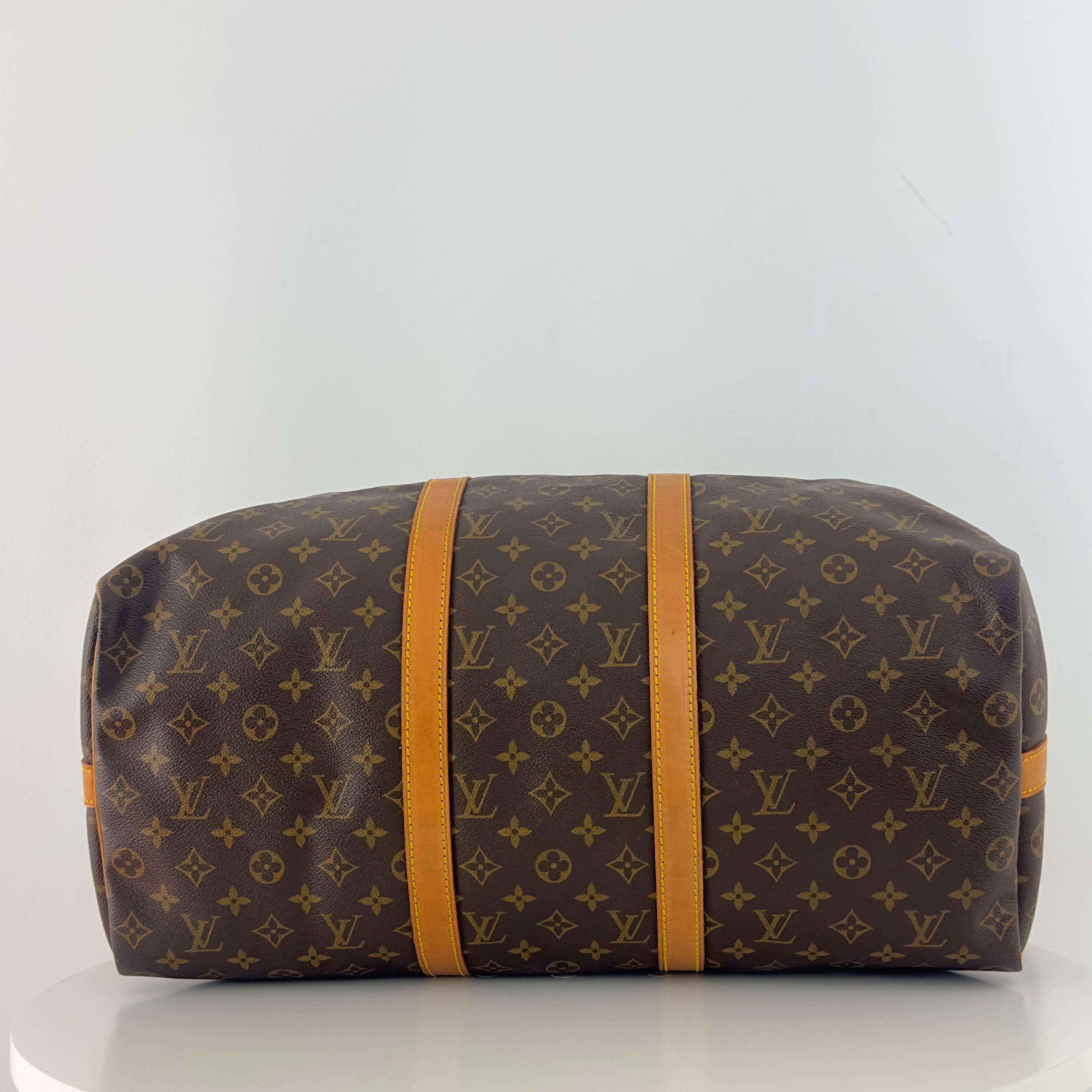 Sac à main LOUIS VUITTON Keepall 50 toile et cuir marron