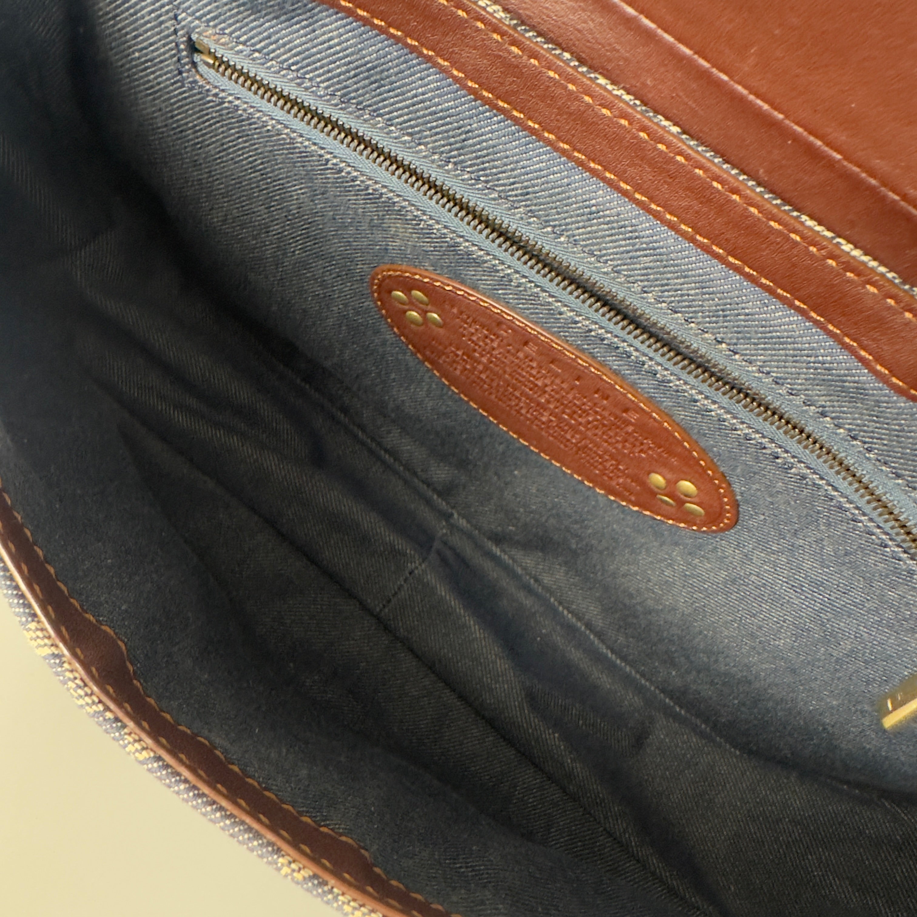 CELINE Macadam MM blue denim handbag