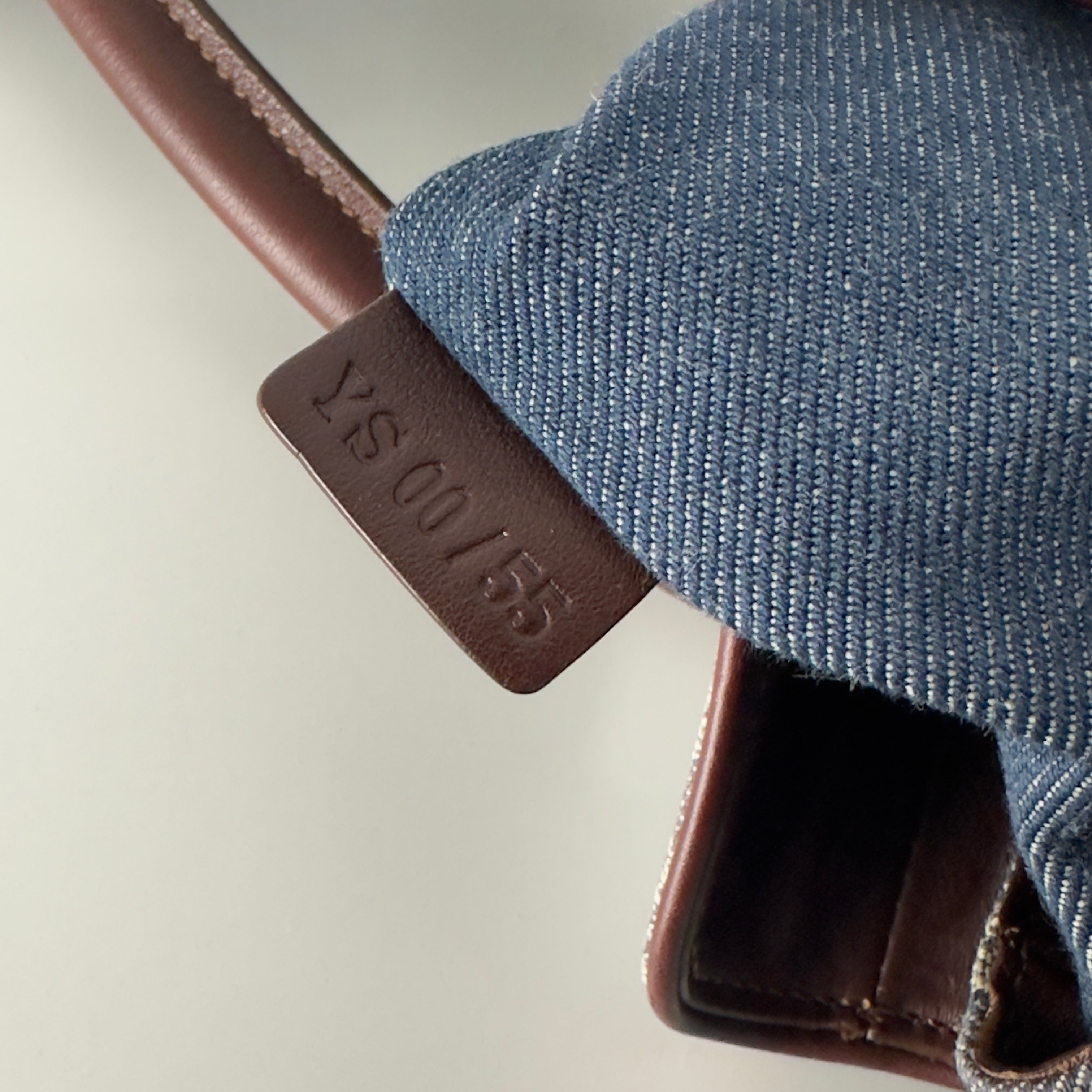 CELINE Macadam MM blue denim handbag