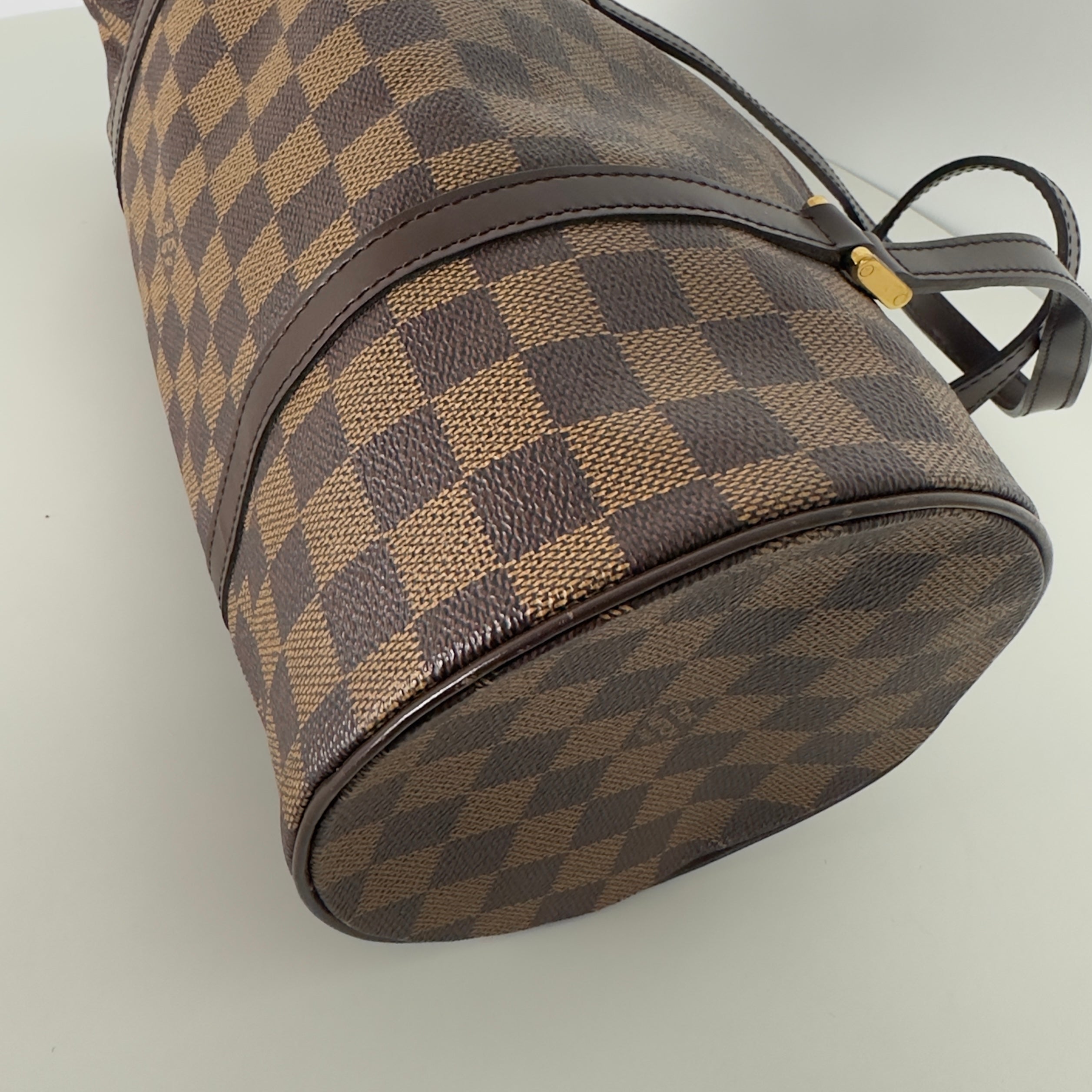Sac à main LOUIS VUITTON Papillon toile et cuir marron