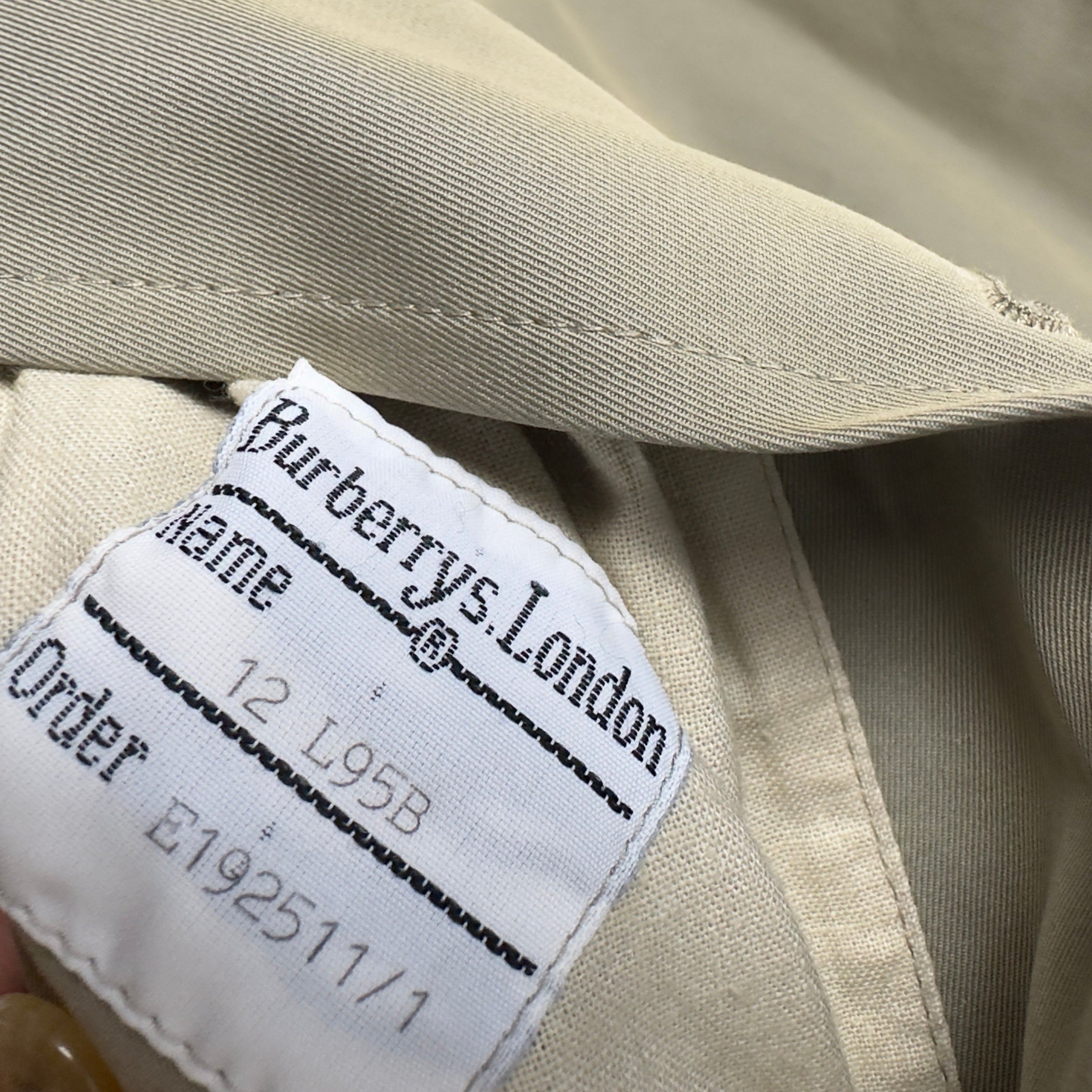 Trench Coat BURBERRY M coton kaki