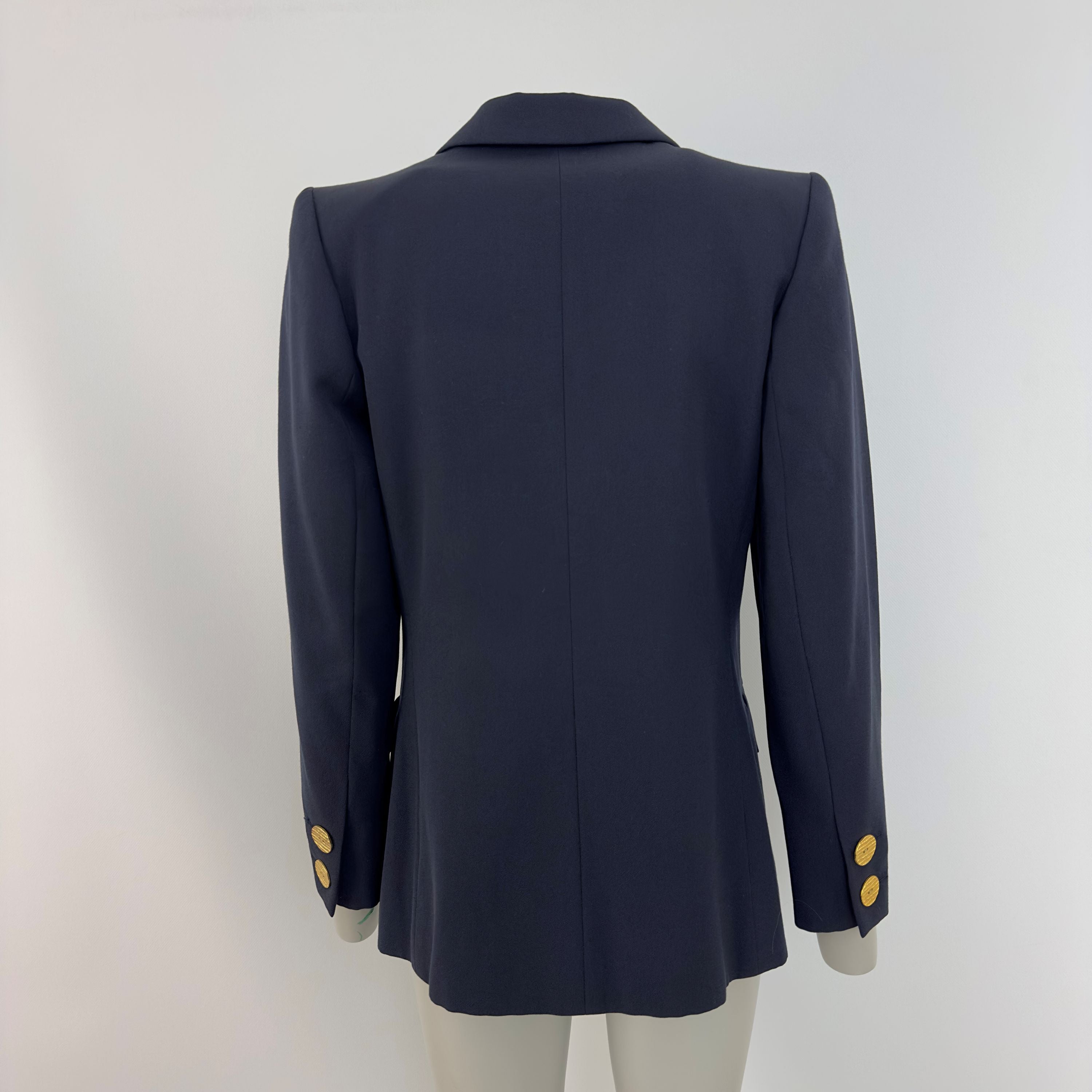 Yves Saint Laurent Rive Gauche blazer, size S, navy blue wool