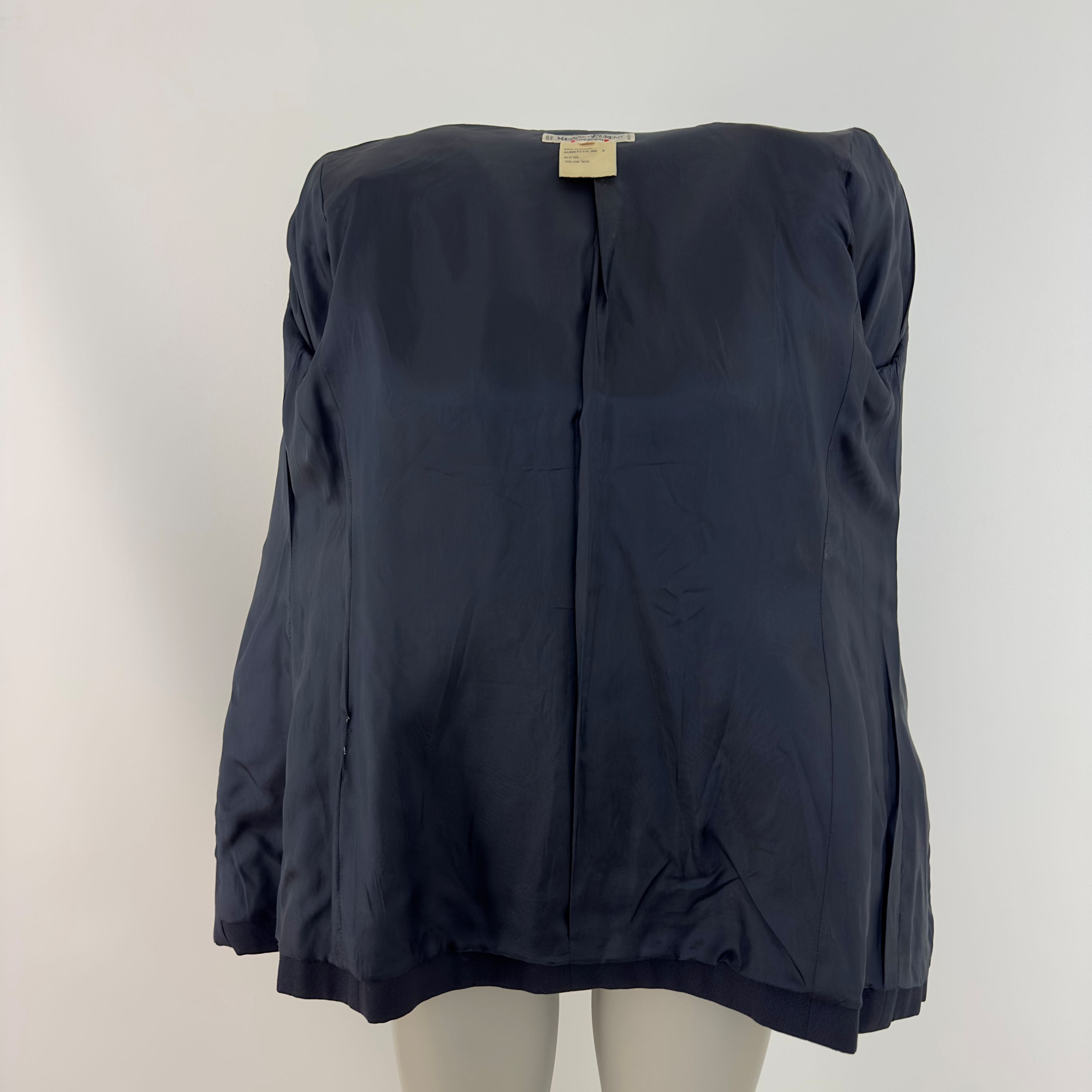 Yves Saint Laurent Rive Gauche blazer, size S, navy blue wool