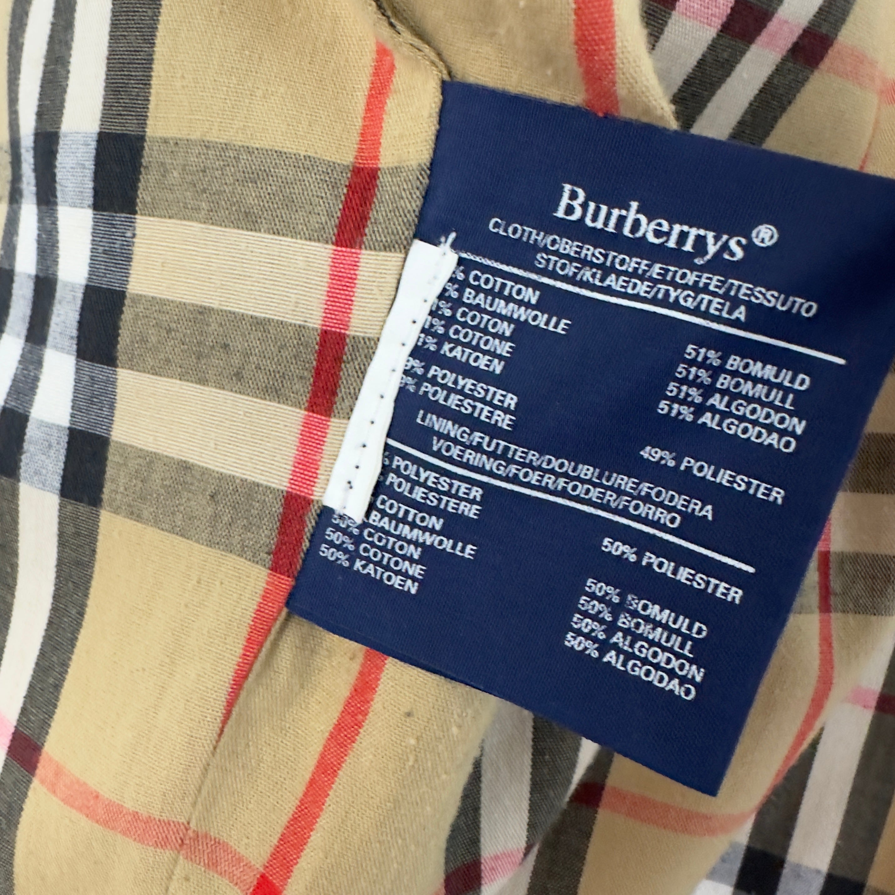 Veste BURBERRY Coton Beige