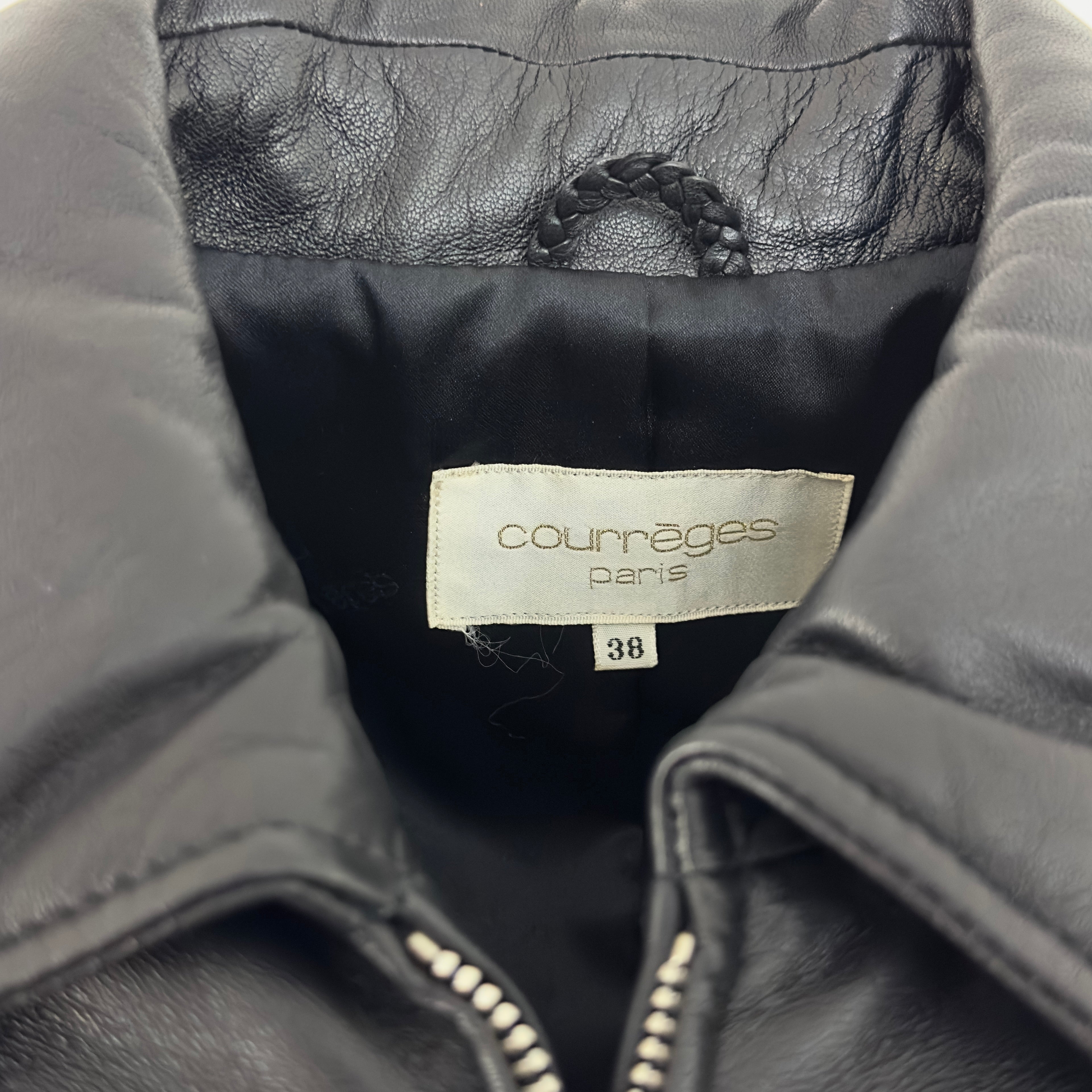 Blouson COURREGES S Cuir noir