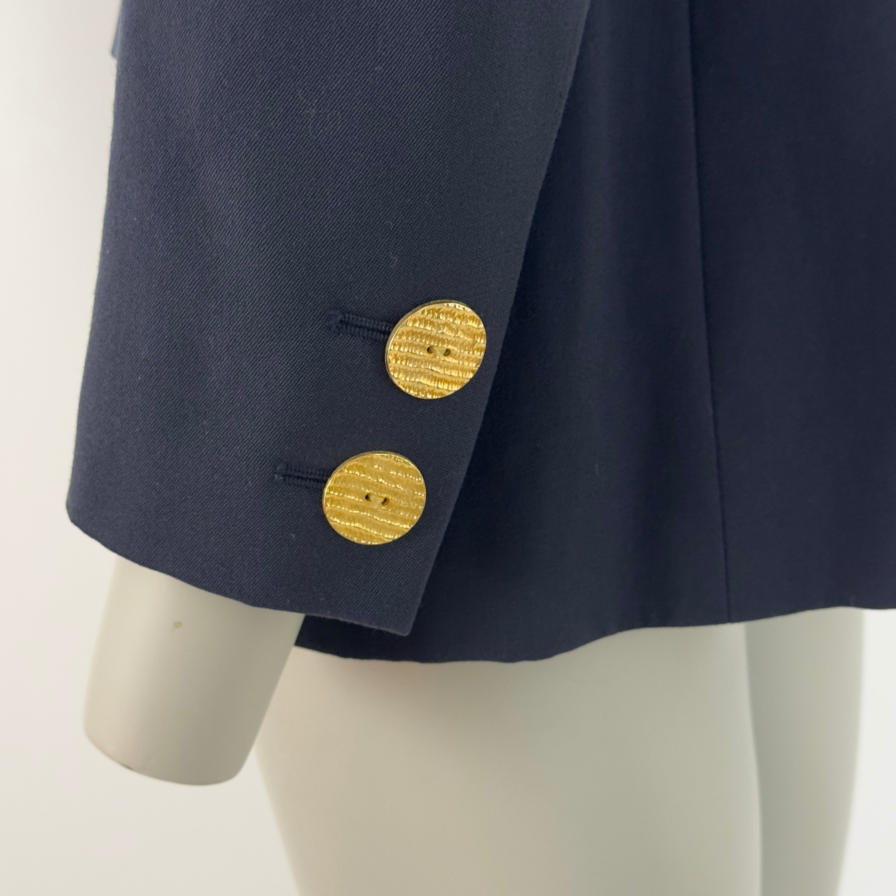 Blazer YVES SAINT LAURENT Rive Gauche S laine bleu marine