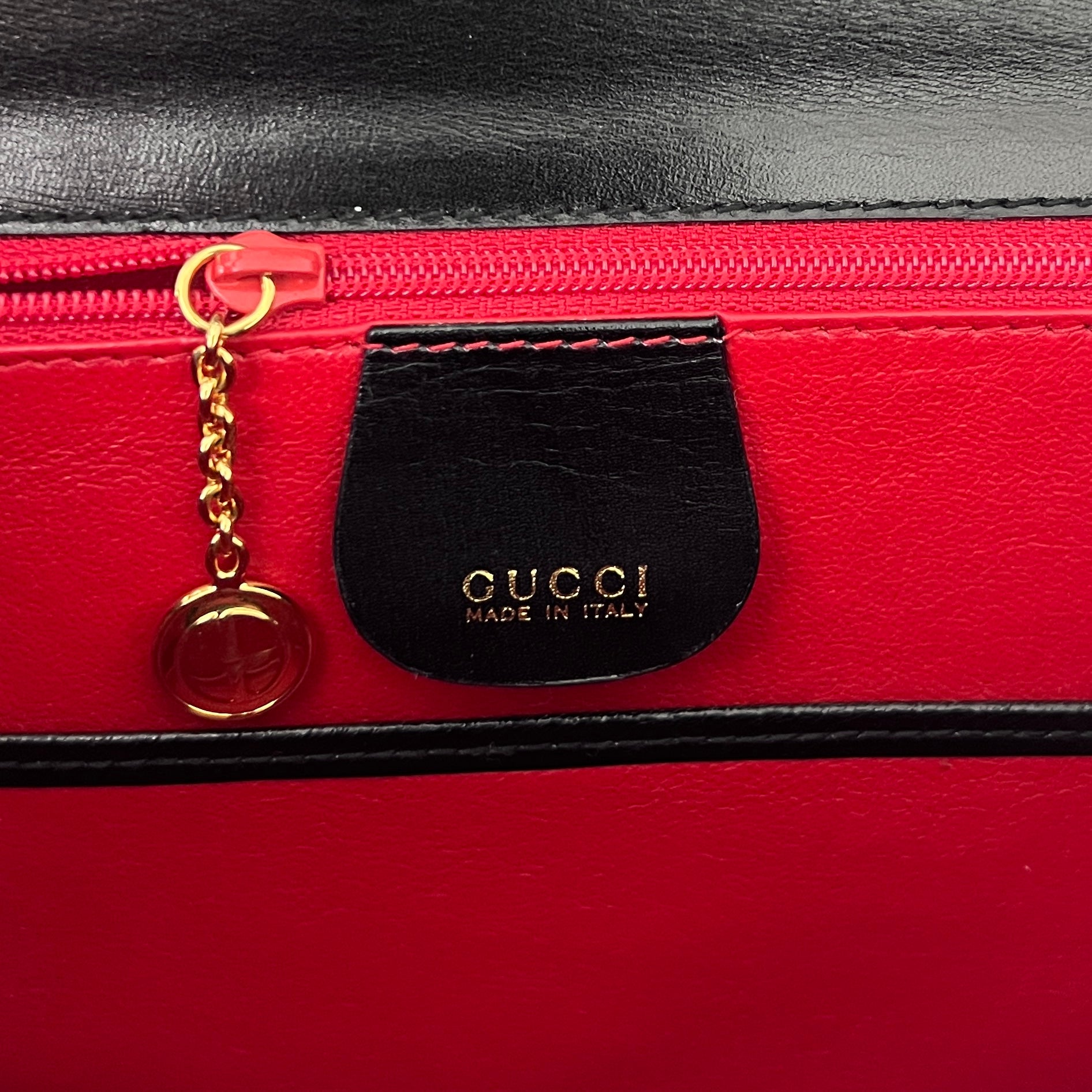 GUCCI Bamboo 1947 Small smooth black leather bag