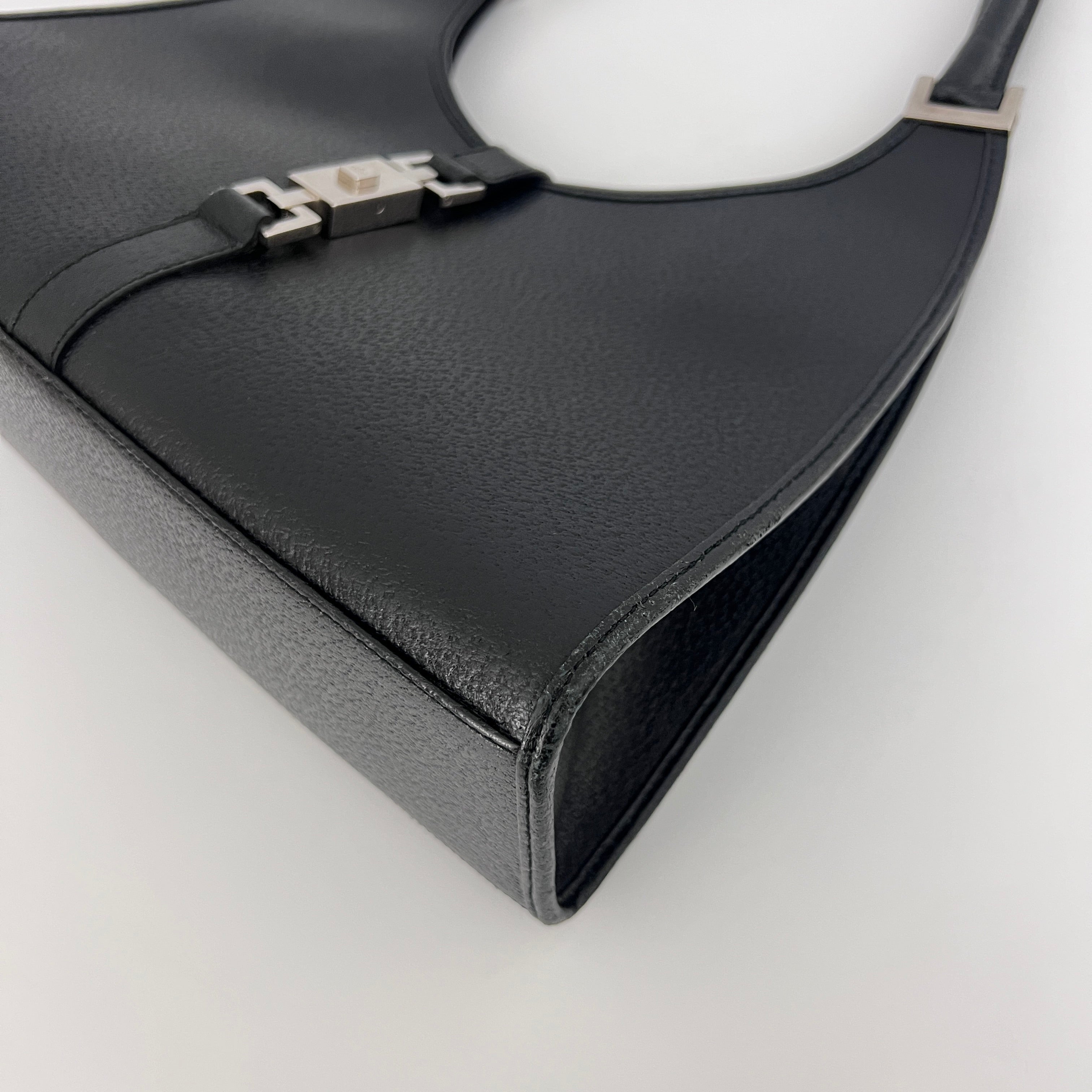 GUCCI Jackie black grained leather bag