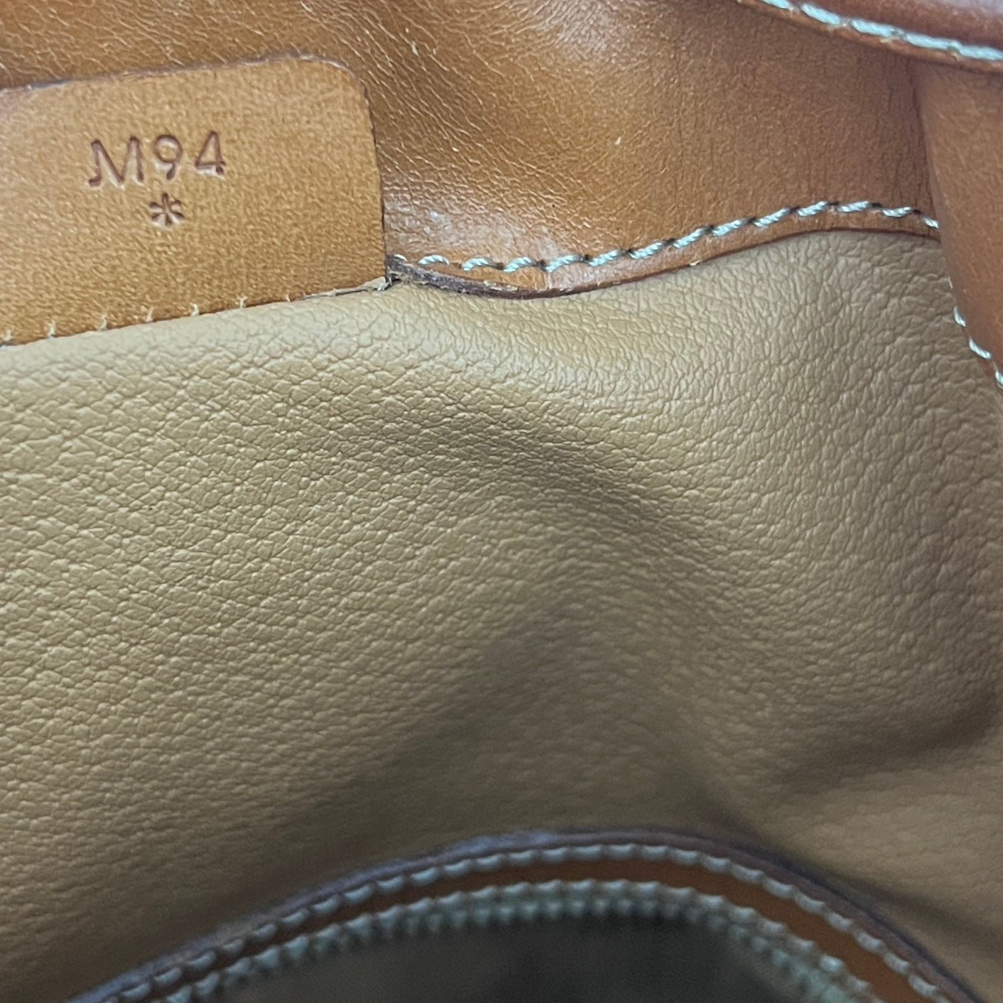 CELINE Small Bucket Shoulder Bag in Brown Canvas and Leather