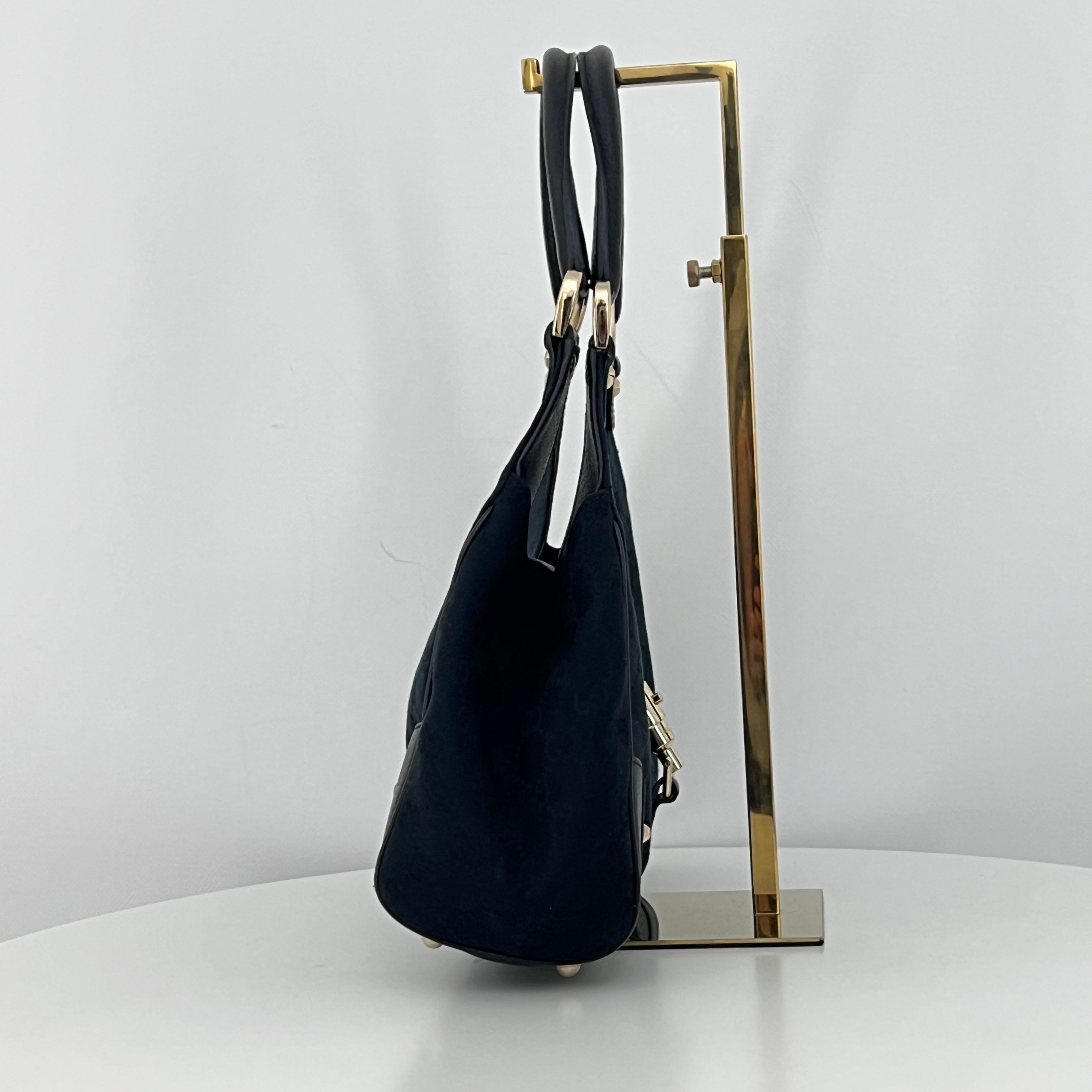 GUCCI Jackie black canvas and leather bag