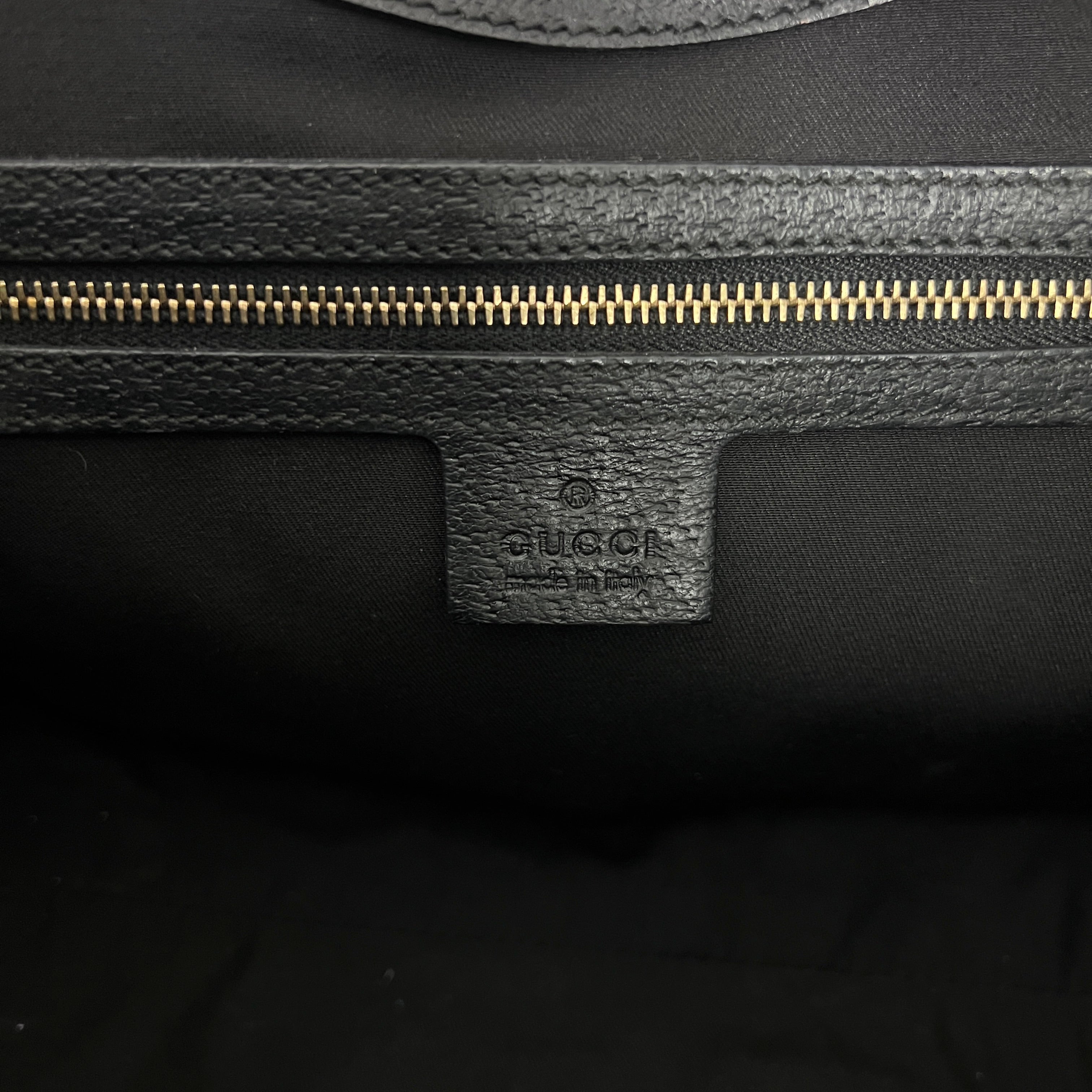 GUCCI Jackie black canvas and leather bag