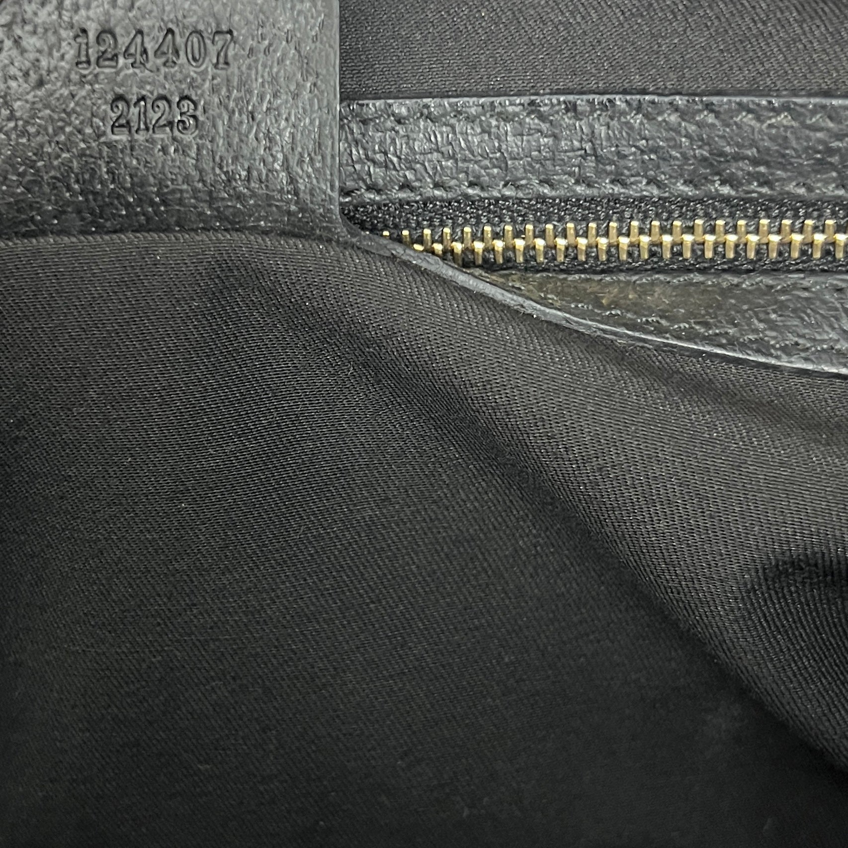 GUCCI Jackie black canvas and leather bag