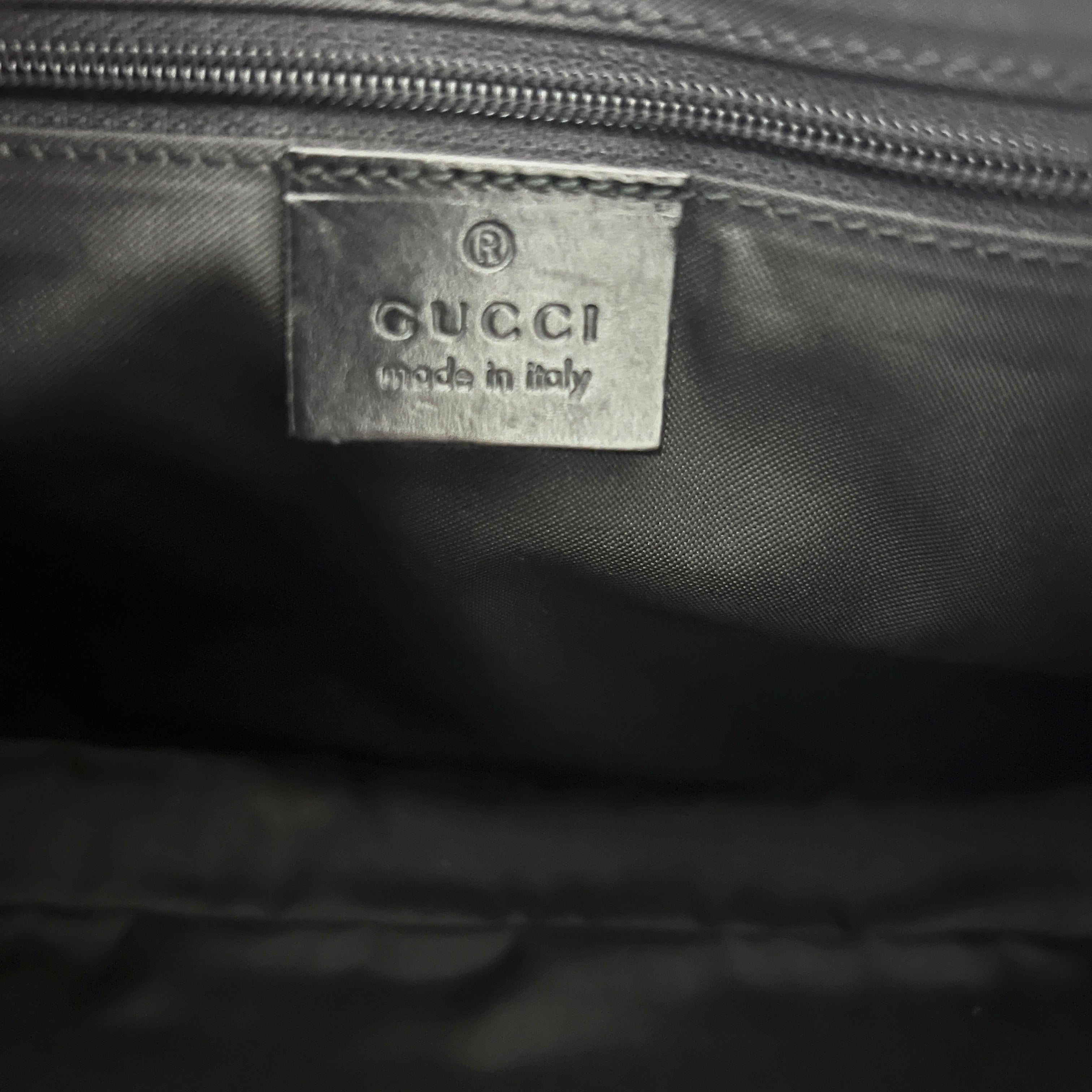 GUCCI Jackie Small Bag black canvas and leather