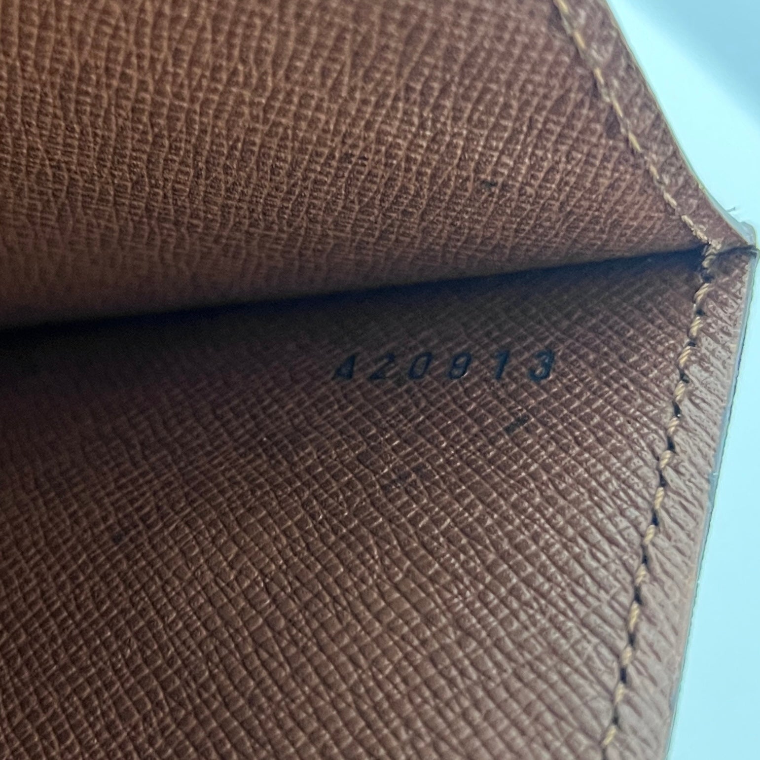 Sac à bandoulière LOUIS VUITTON Monceau toile et cuir marron