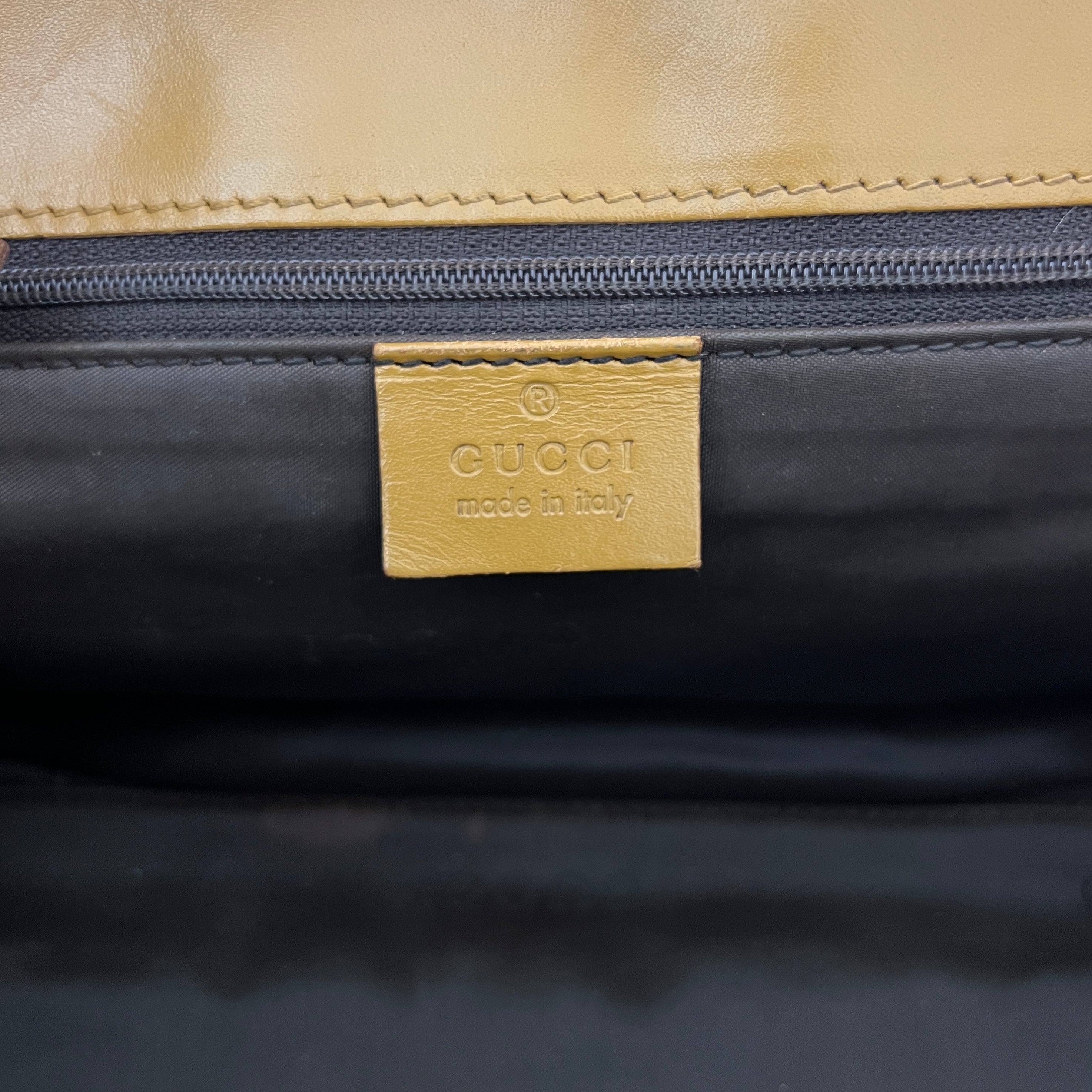 Sac GUCCI Jackie Small toile et cuir marron