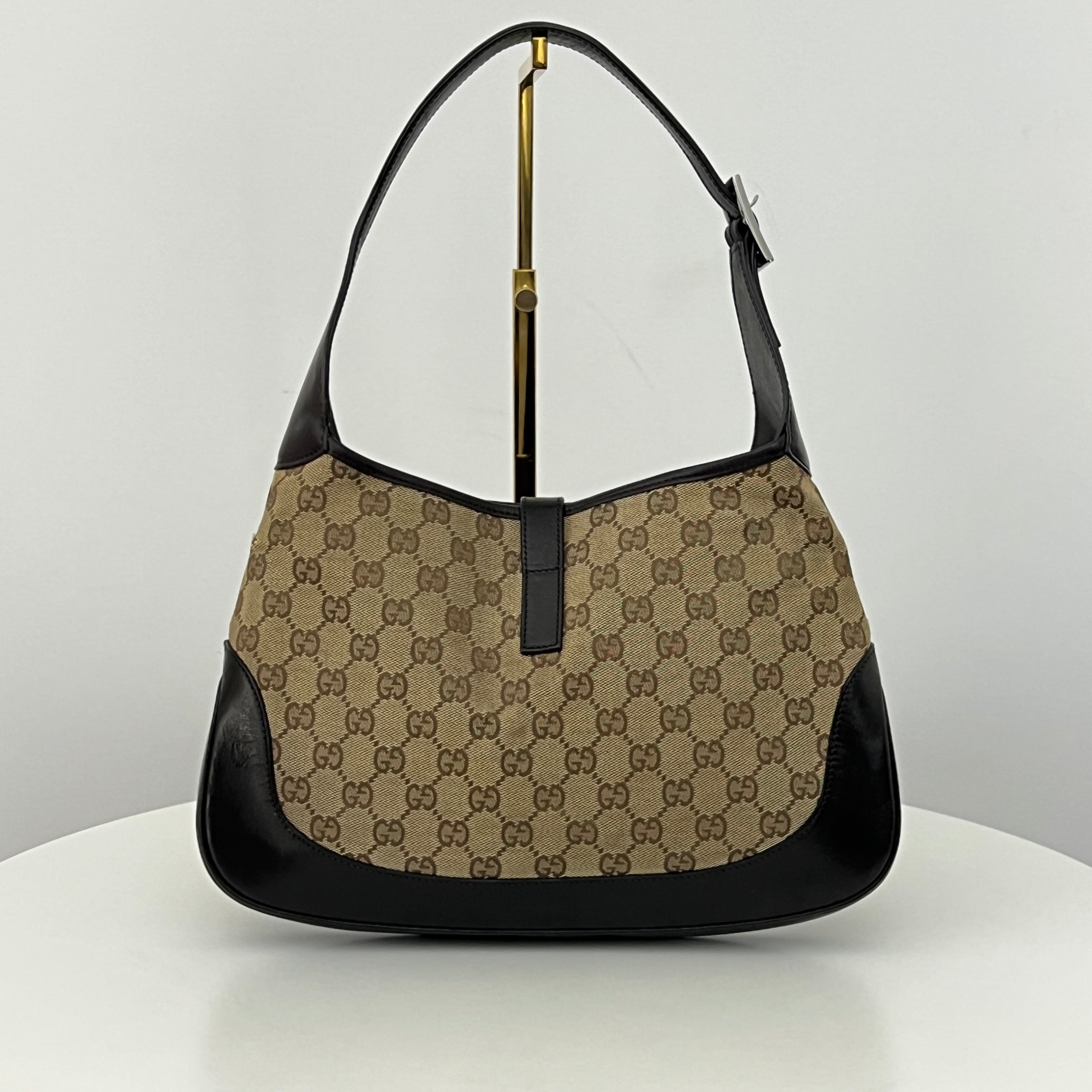 Sac GUCCI Jackie Iconique toile et cuir marron