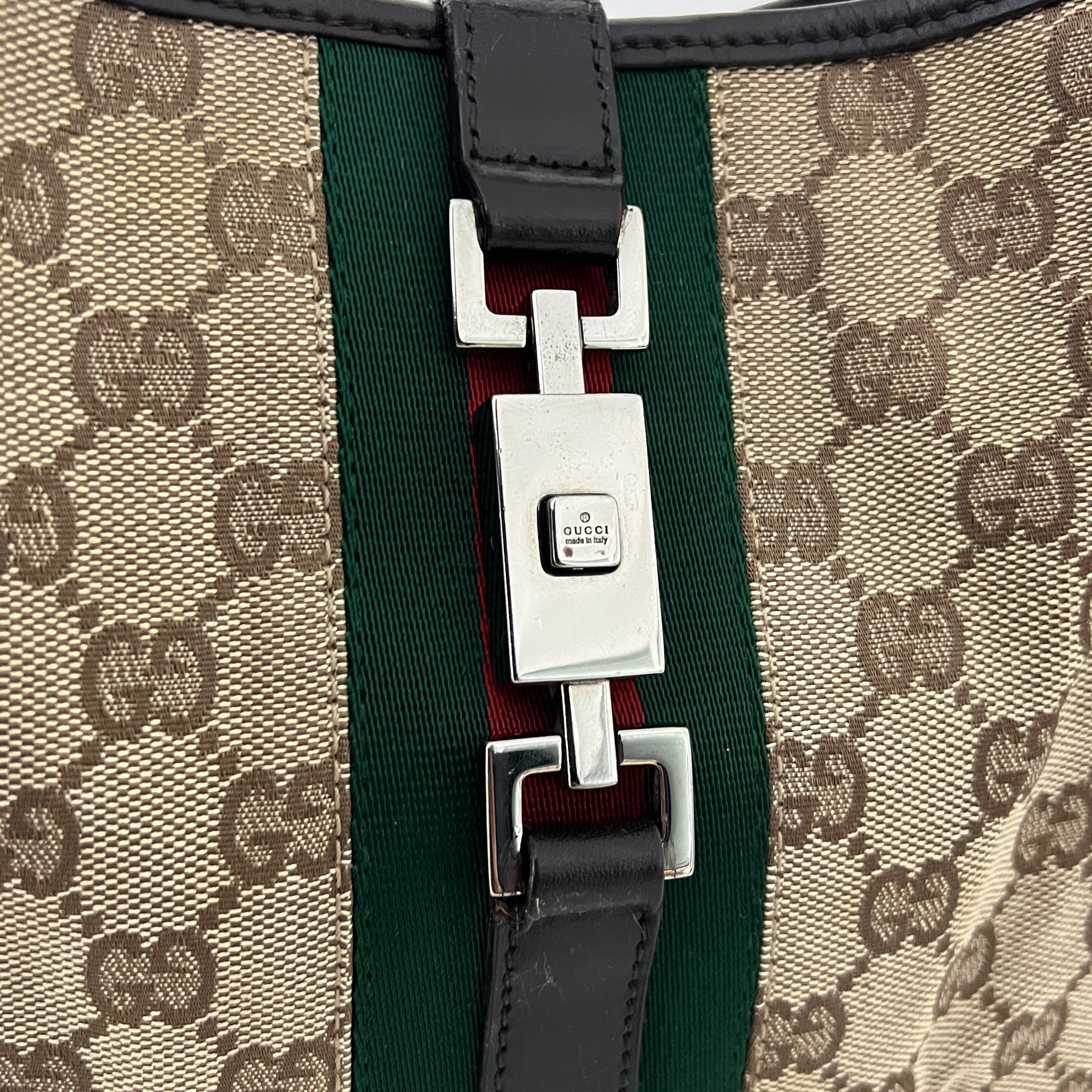 Sac GUCCI Jackie Iconique toile et cuir marron