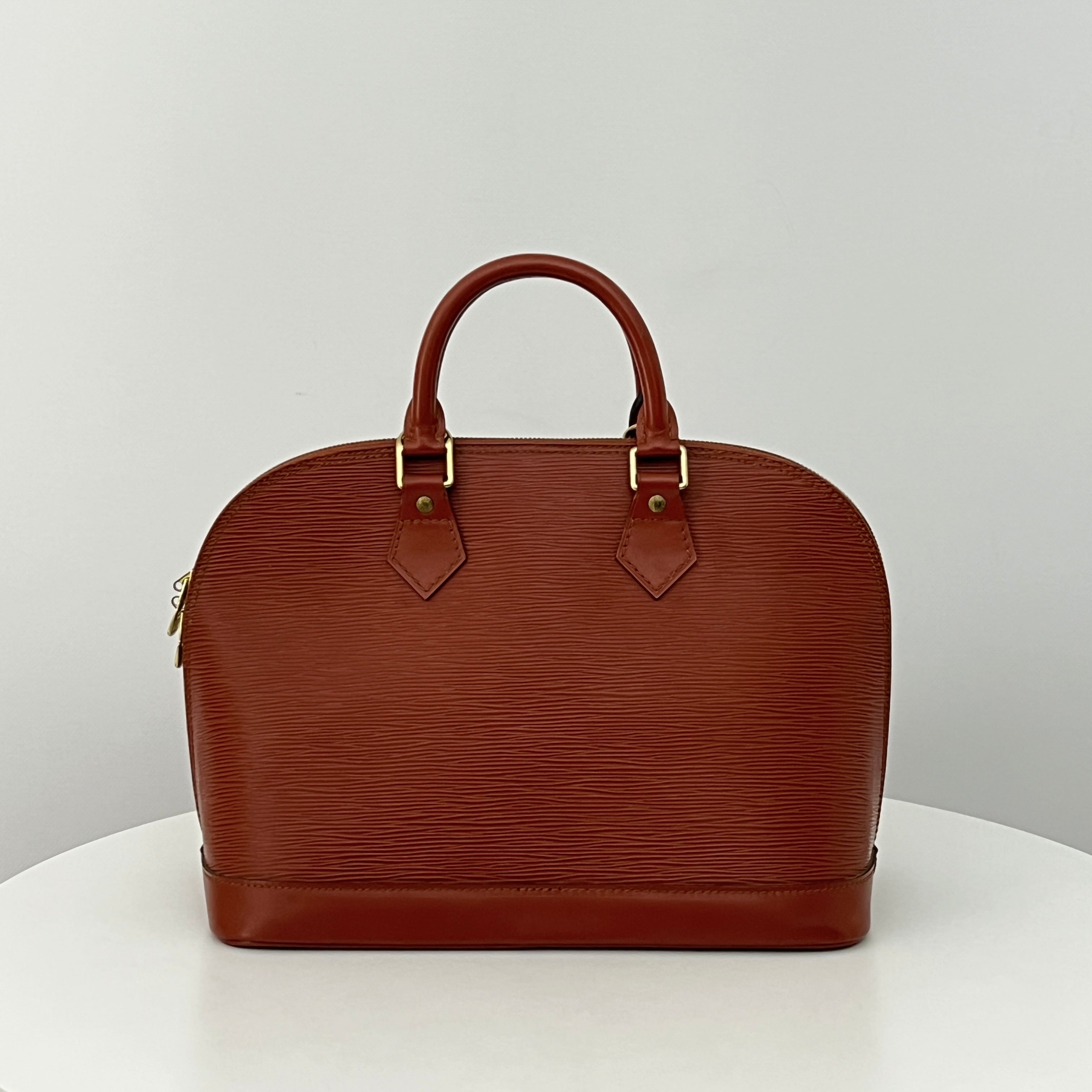Sac LOUIS VUITTON Alma cuir épi marron
