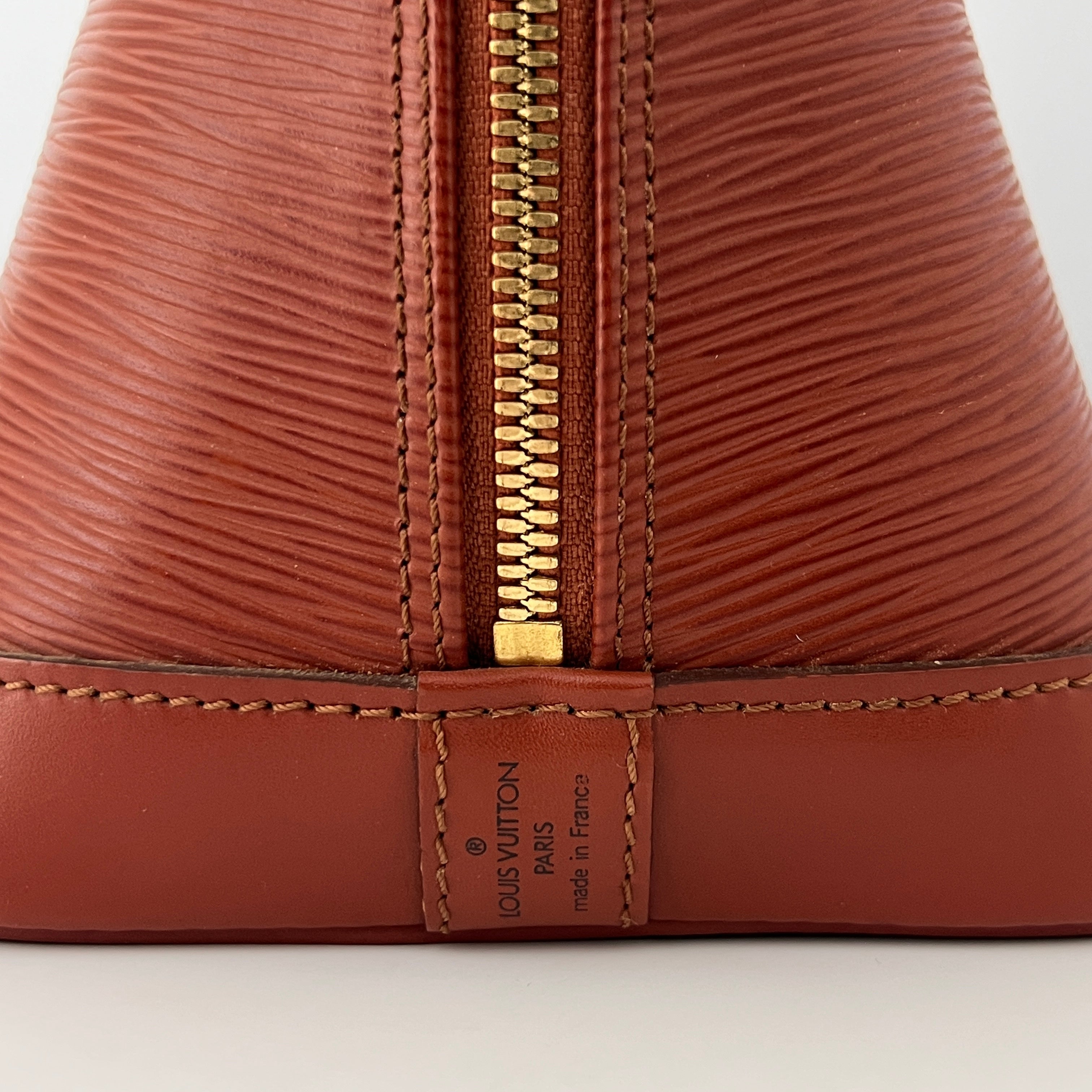 Sac LOUIS VUITTON Alma cuir épi marron