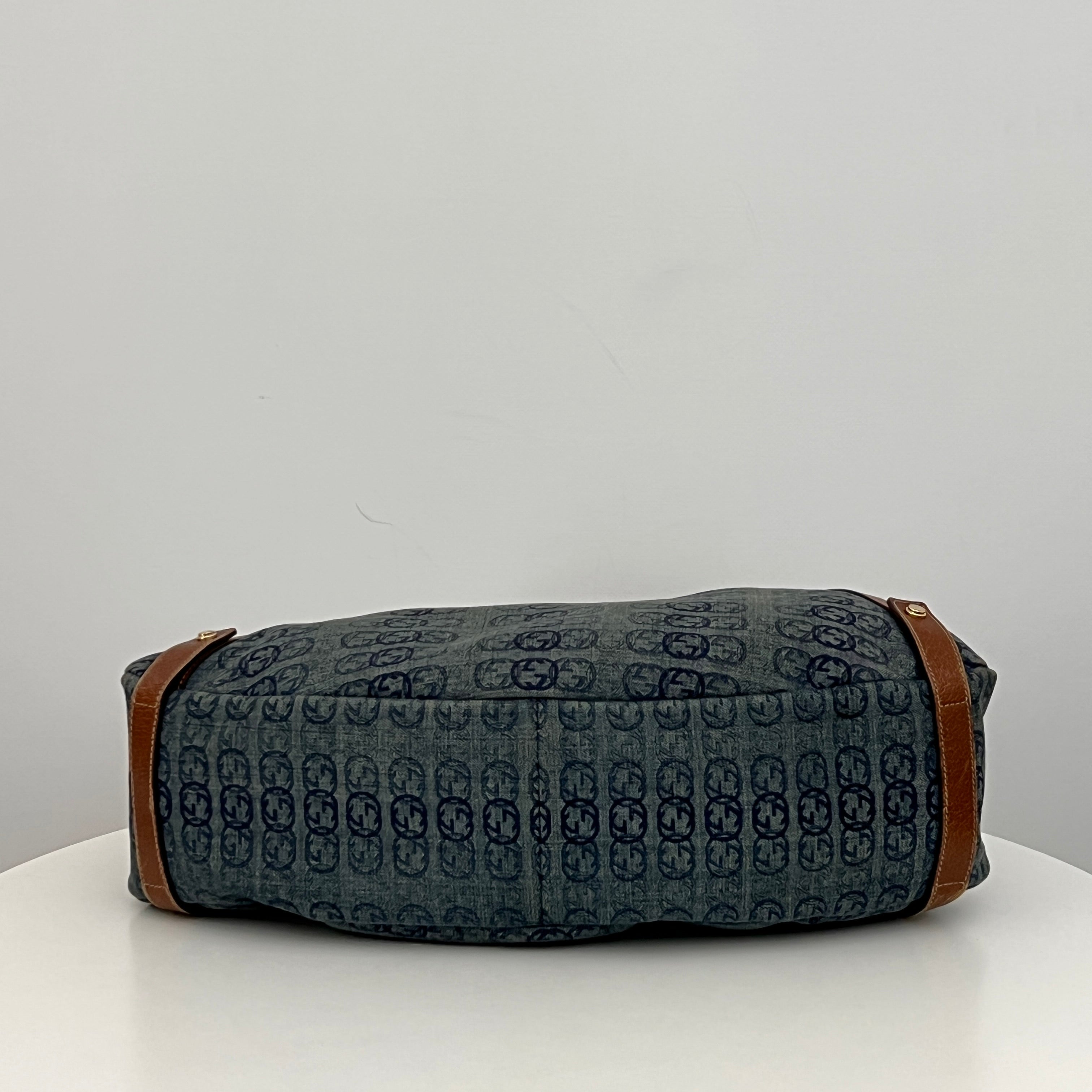 Sac GUCCI Abbey Hobo denim bleu