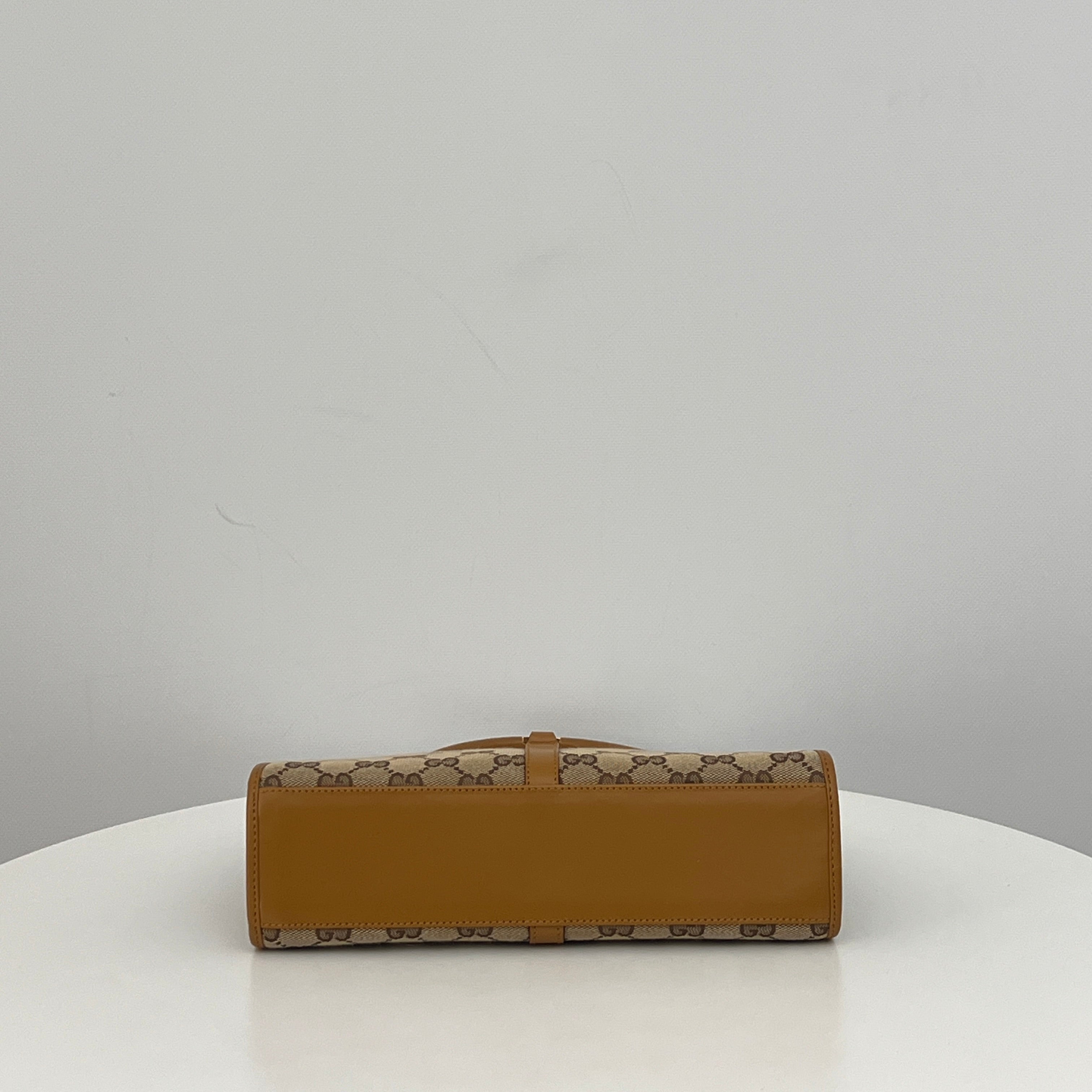 Sac GUCCI Jackie Small toile et cuir marron