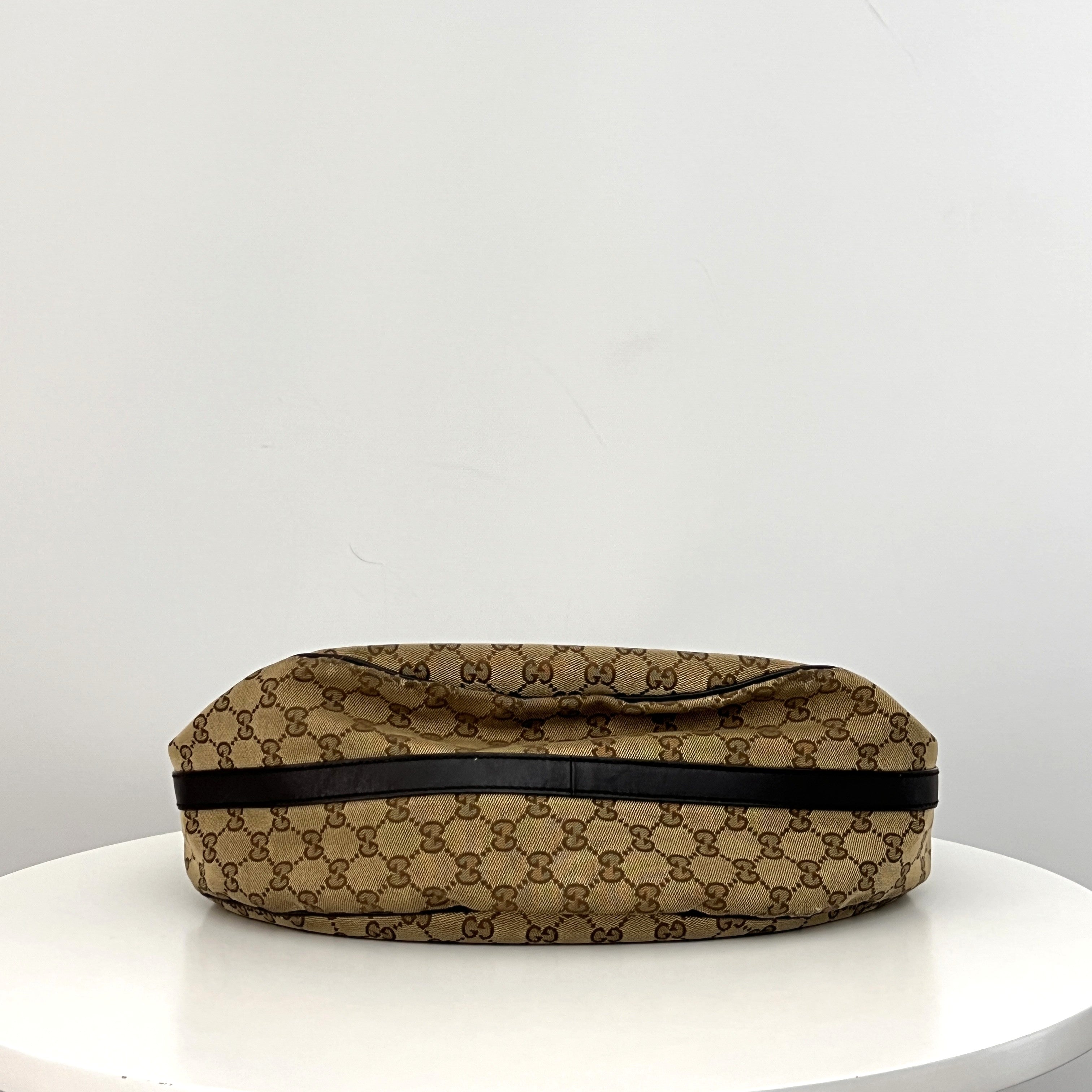 Sac GUCCI Twins GG toile et cuir marron