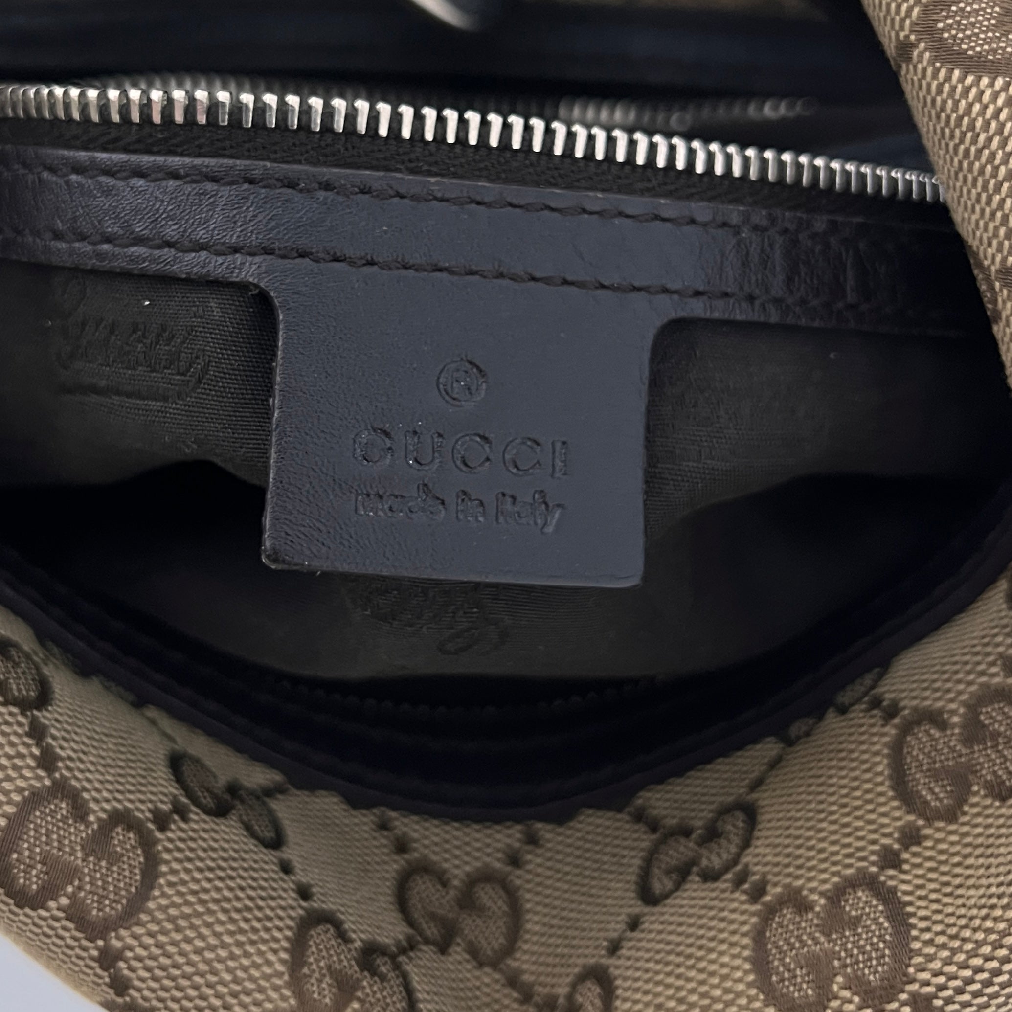 Sac GUCCI Twins GG toile et cuir marron