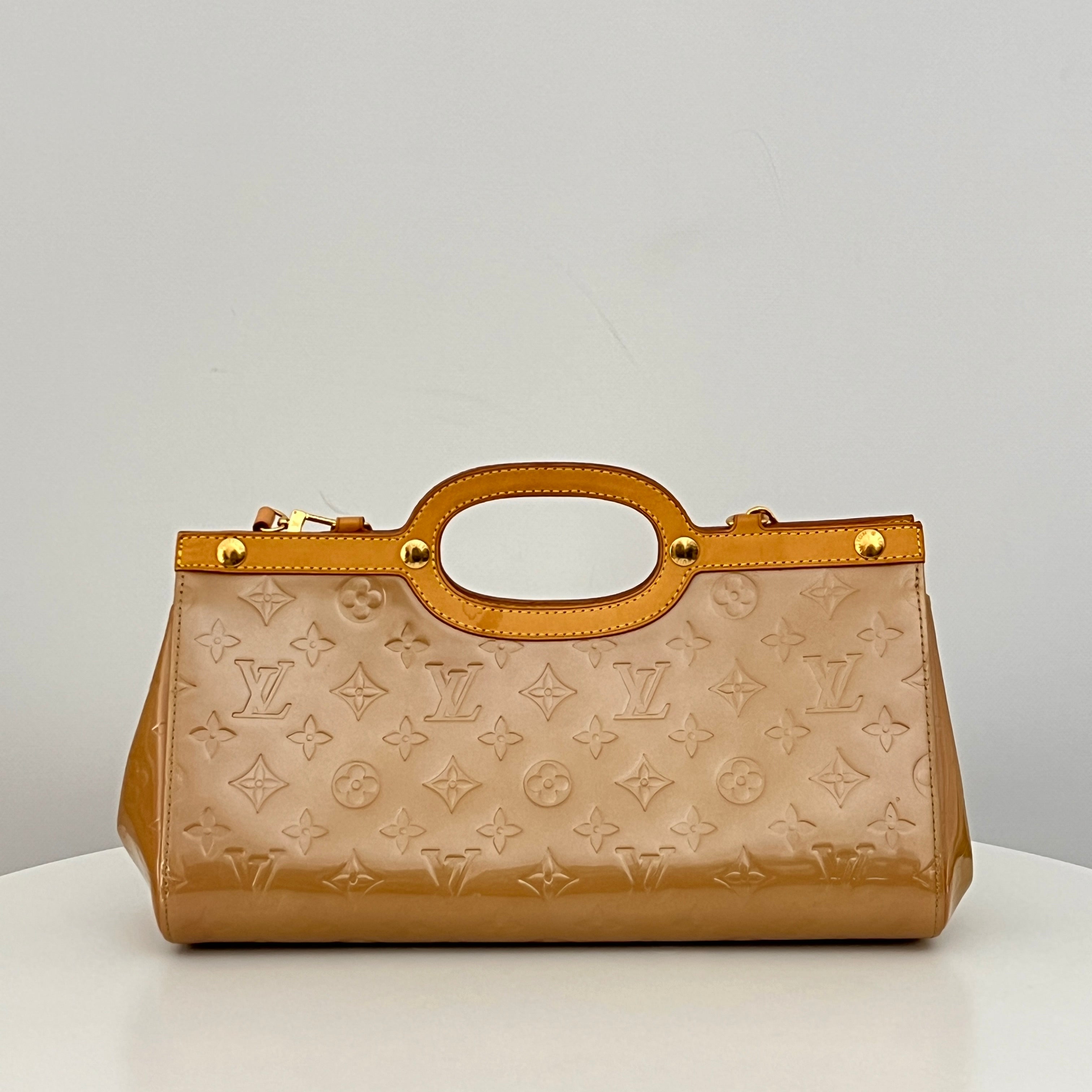Sac LOUIS VUITTON Roxbury cuir verni marron noisette