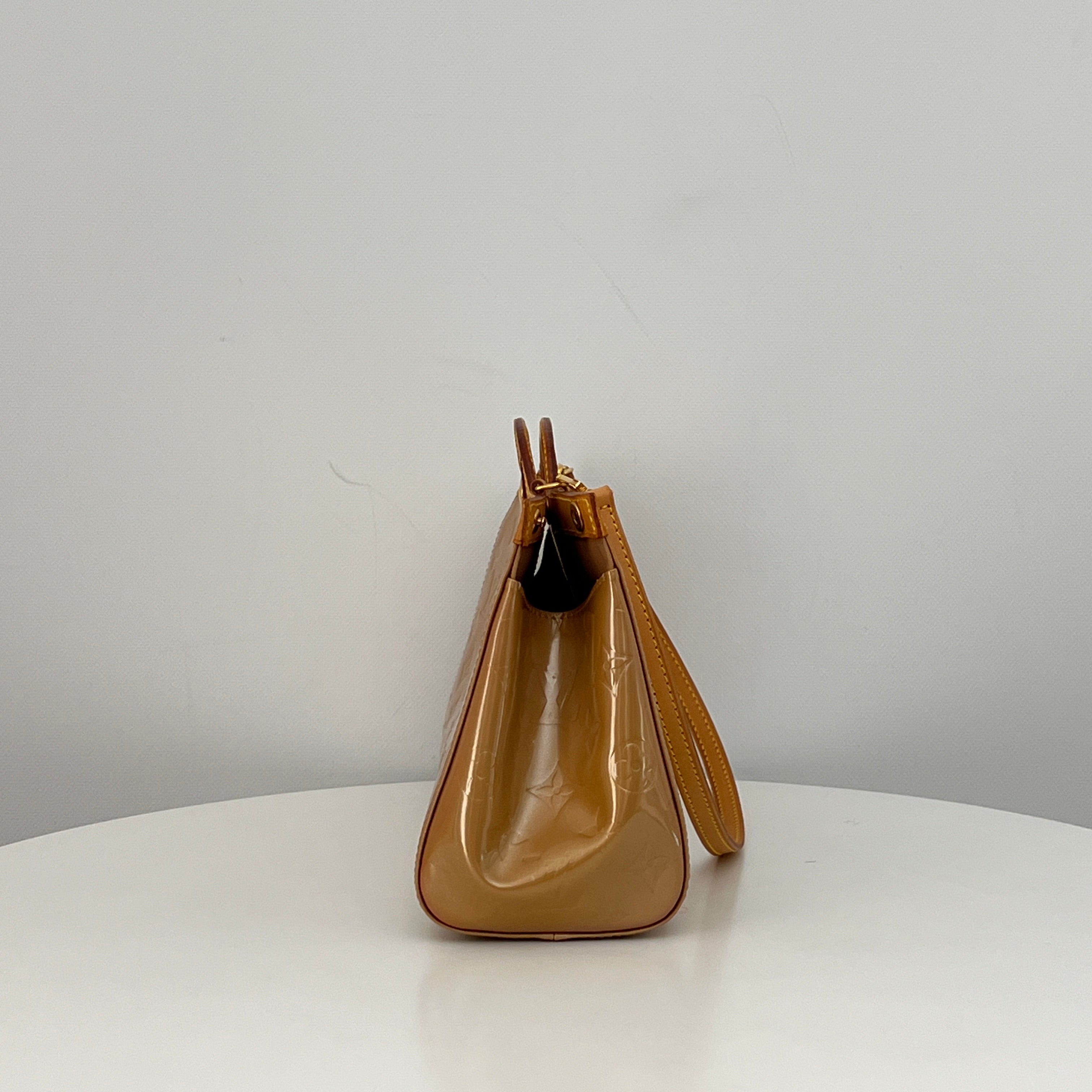 Sac LOUIS VUITTON Roxbury cuir verni marron noisette