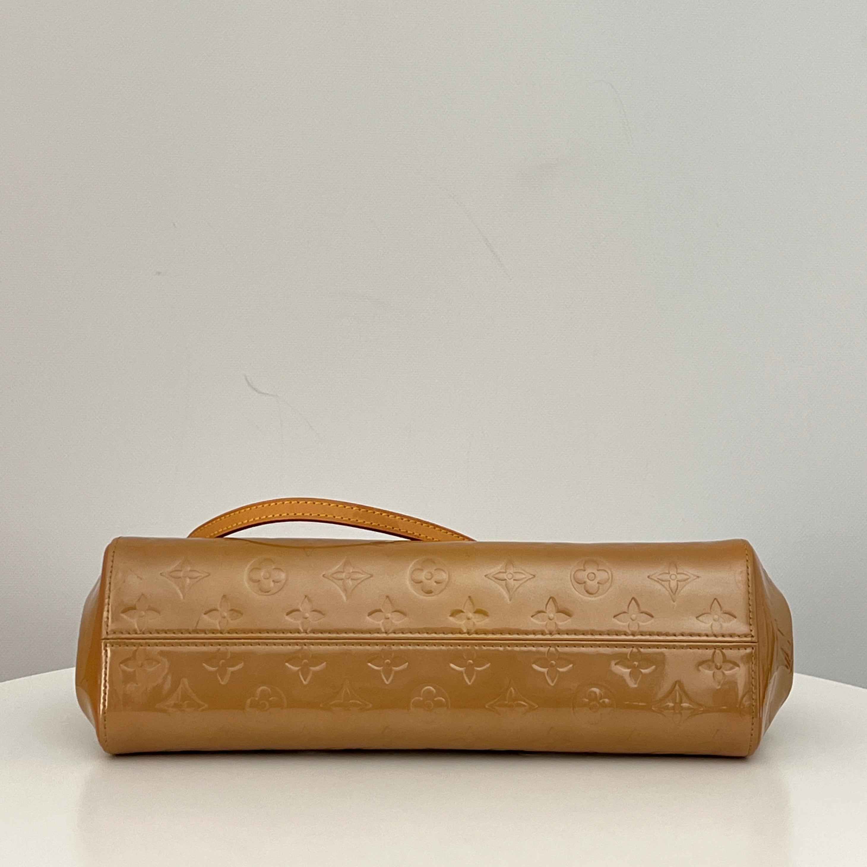 Sac LOUIS VUITTON Roxbury cuir verni marron noisette