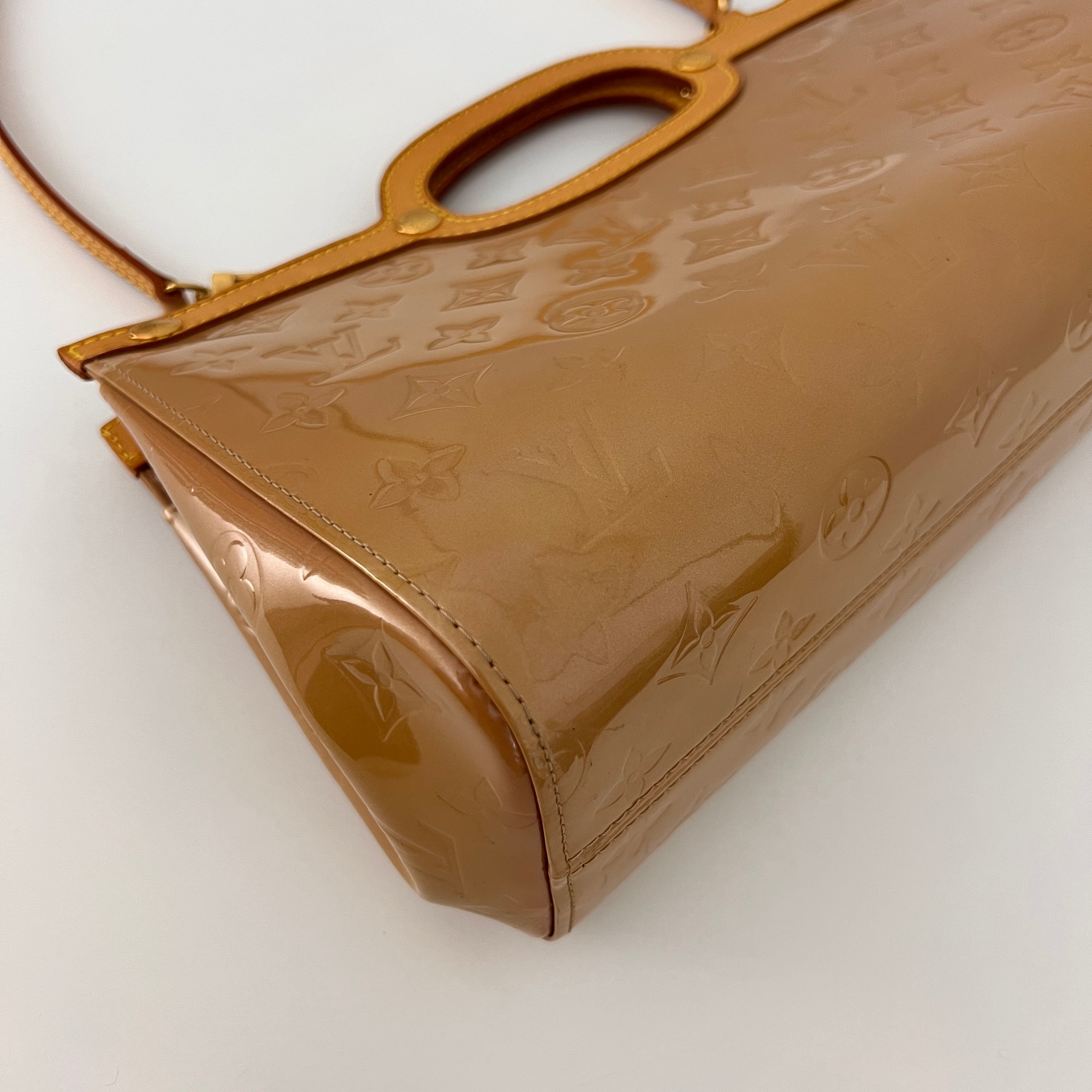 Sac LOUIS VUITTON Roxbury cuir verni marron noisette
