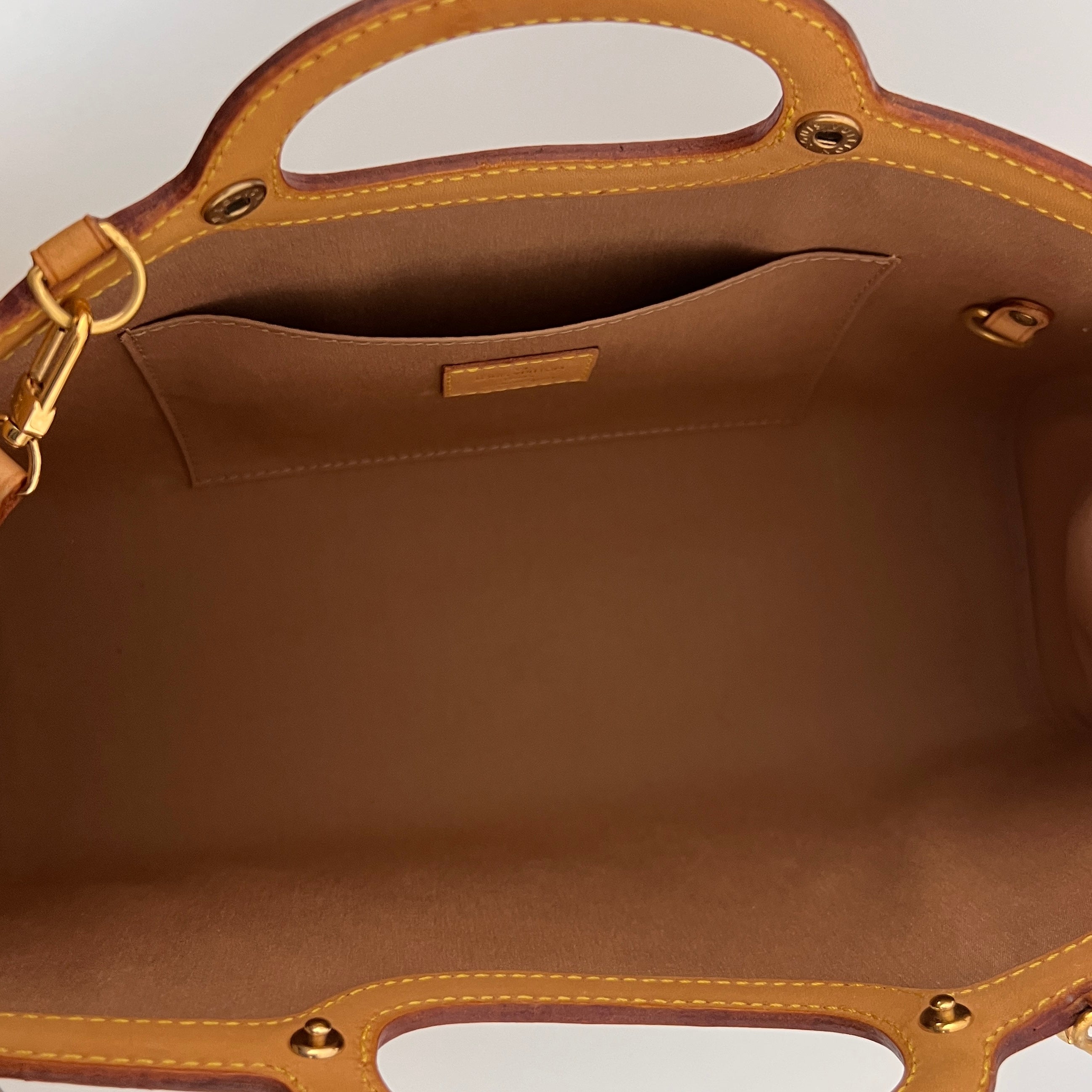 Sac LOUIS VUITTON Roxbury cuir verni marron noisette