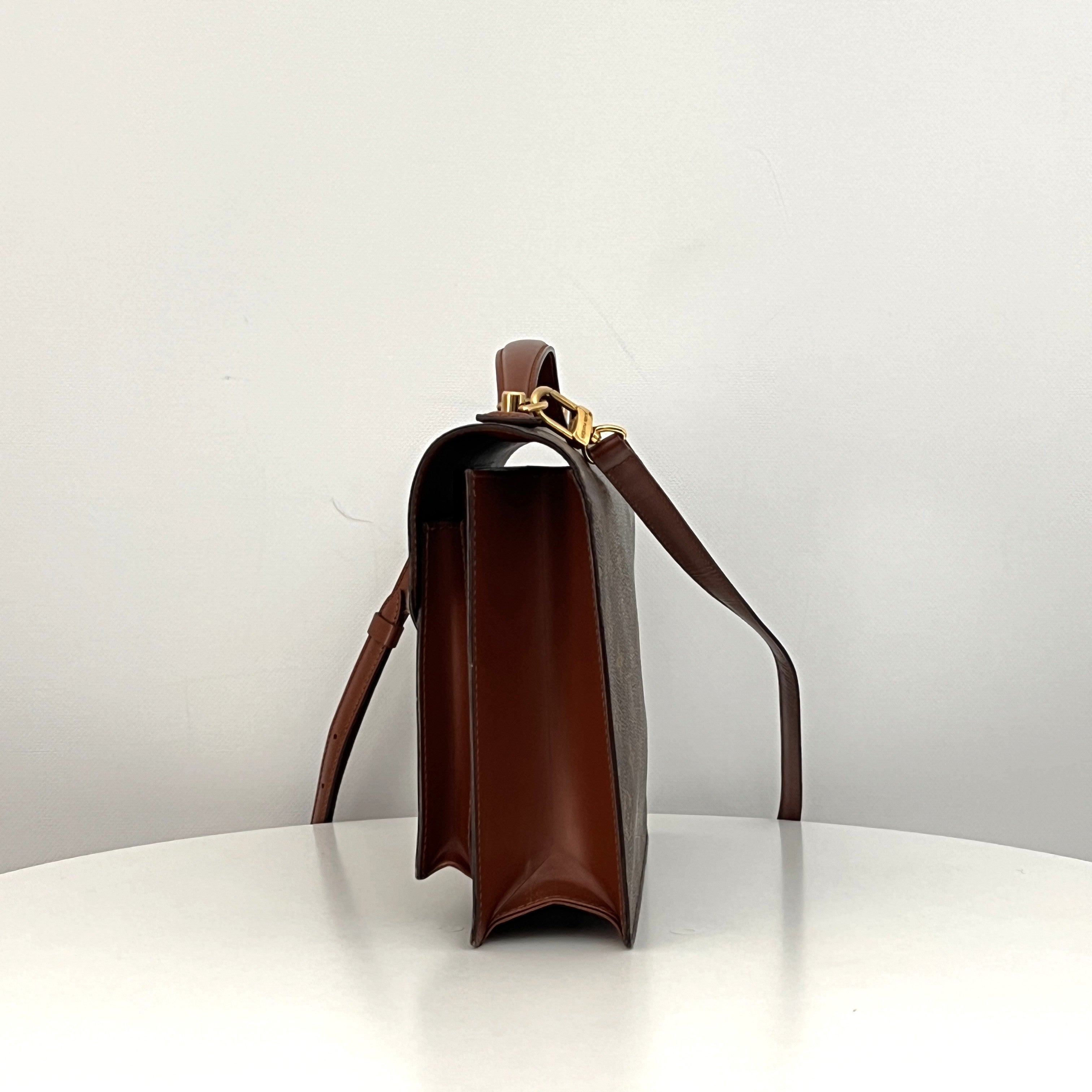 Sac à bandoulière LOUIS VUITTON Monceau 28 toile et cuir marron
