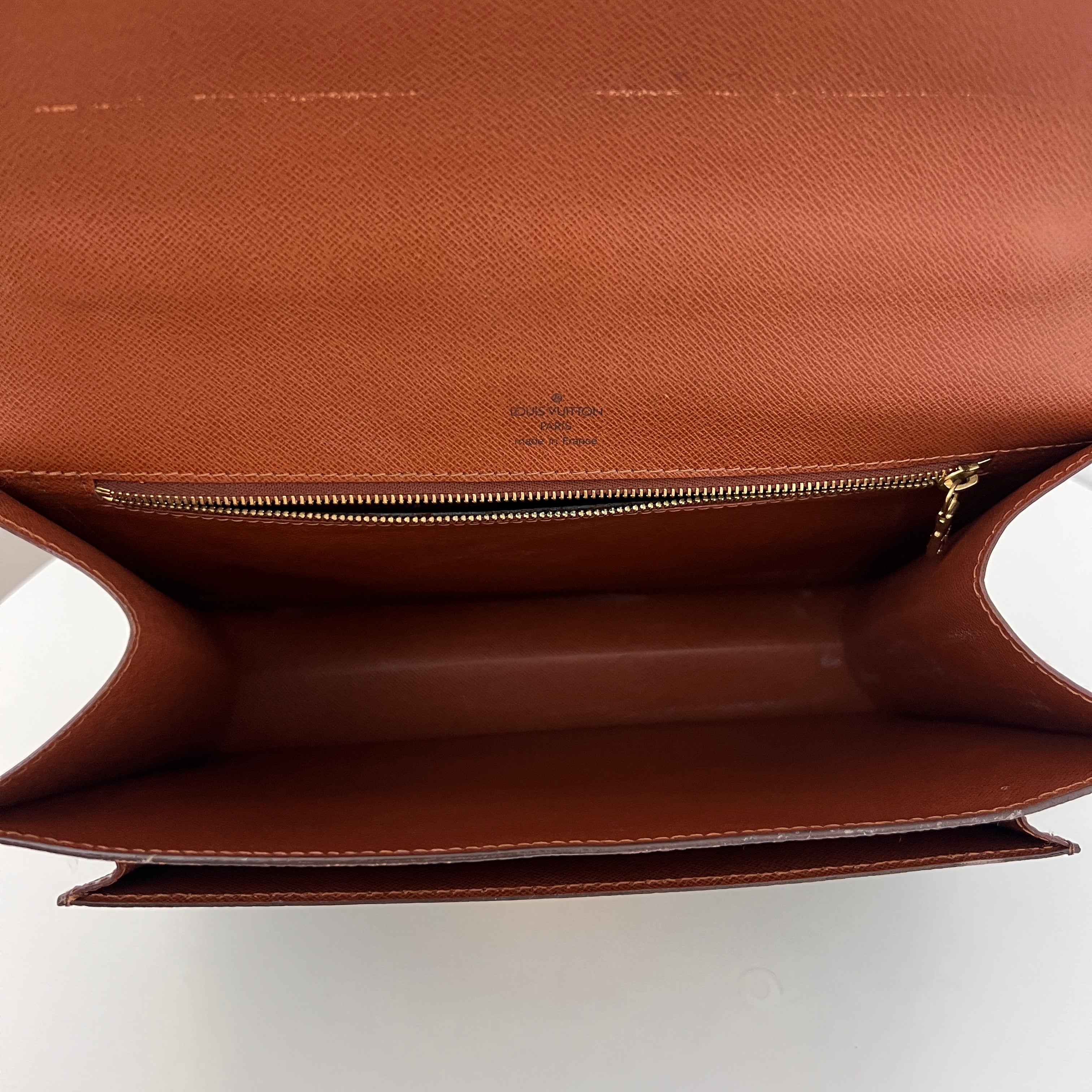 Sac à bandoulière LOUIS VUITTON Monceau 28 toile et cuir marron