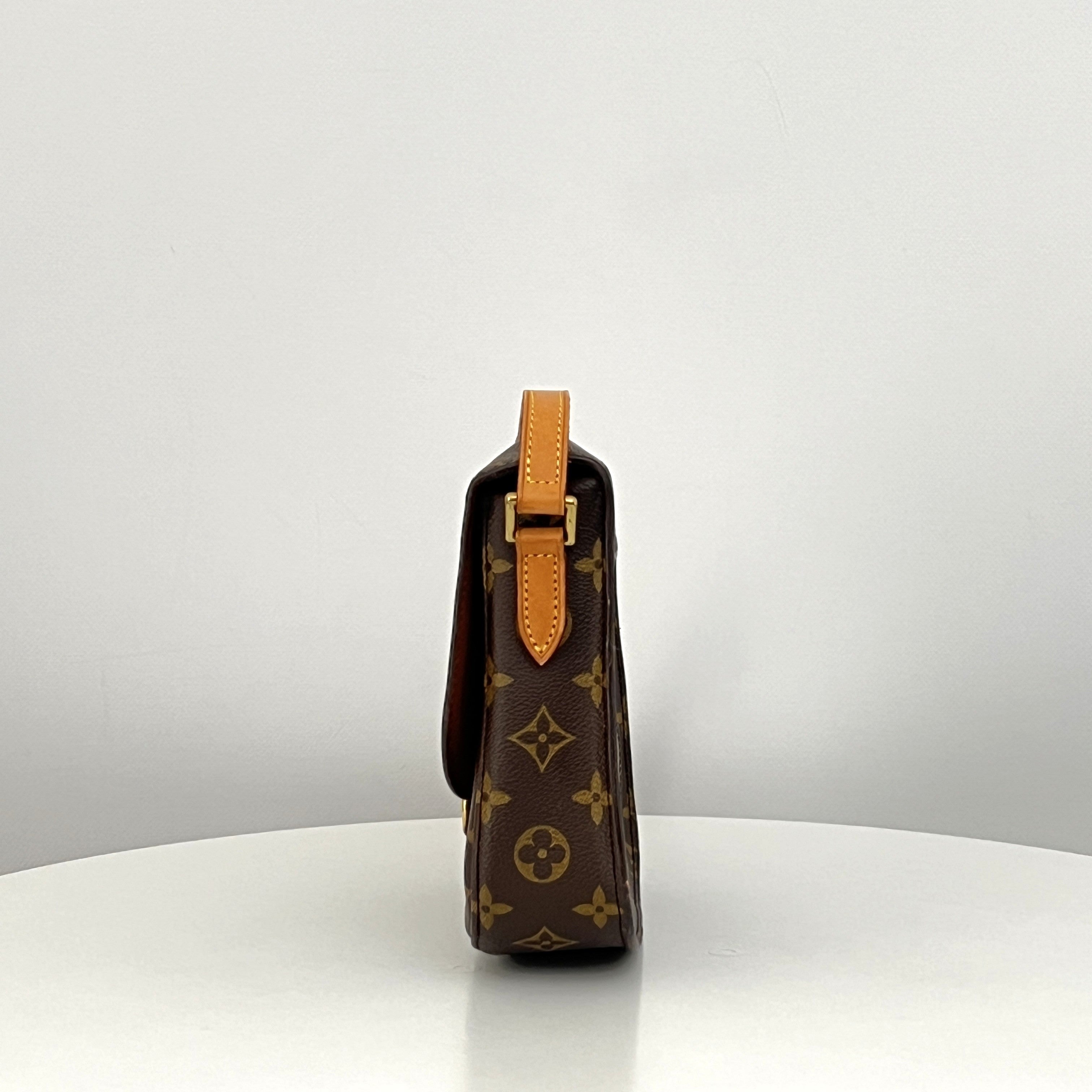 Sac à bandoulière LOUIS VUITTON Mini Saint Cloud toile et cuir marron