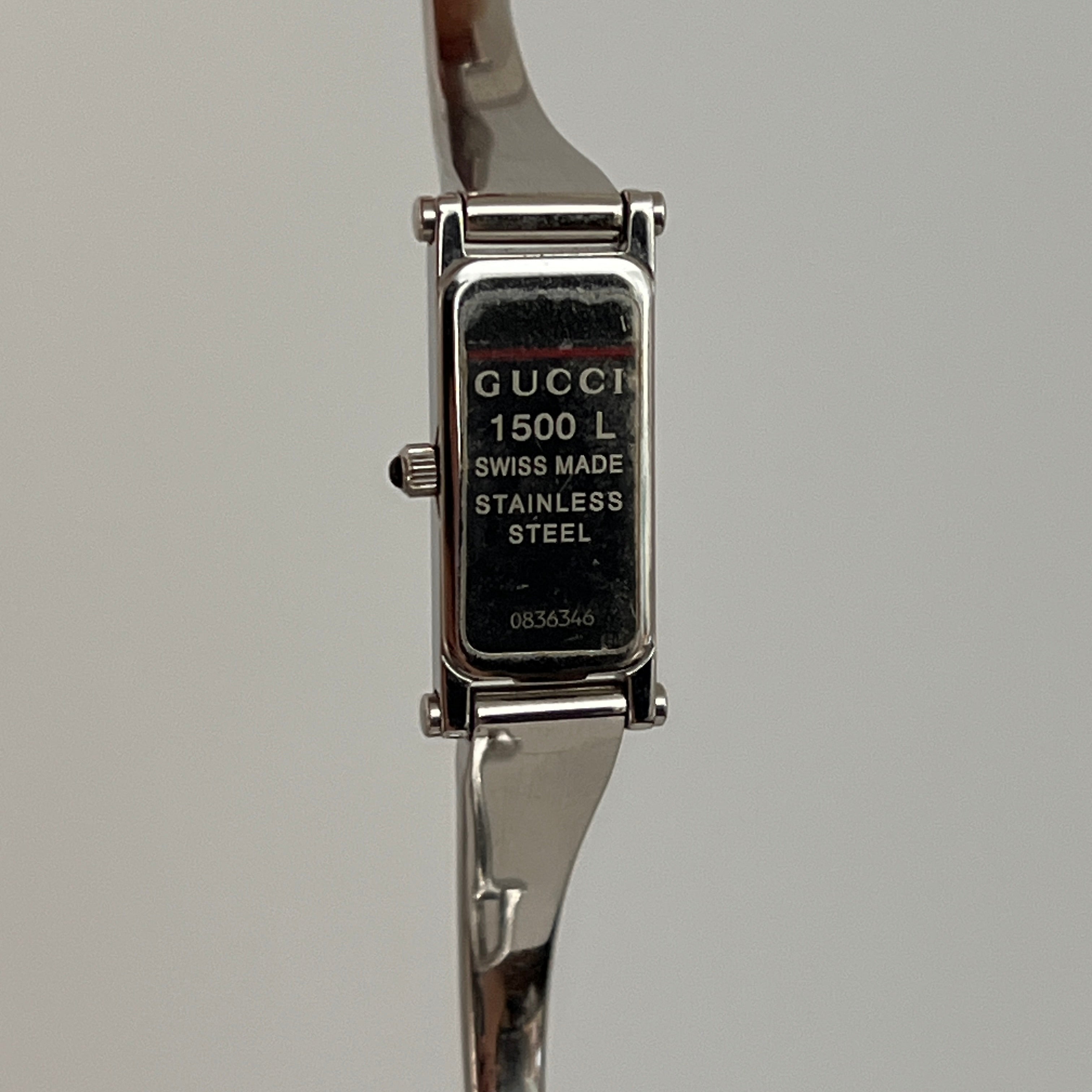 GUCCI 1500 L Silver Steel Watch