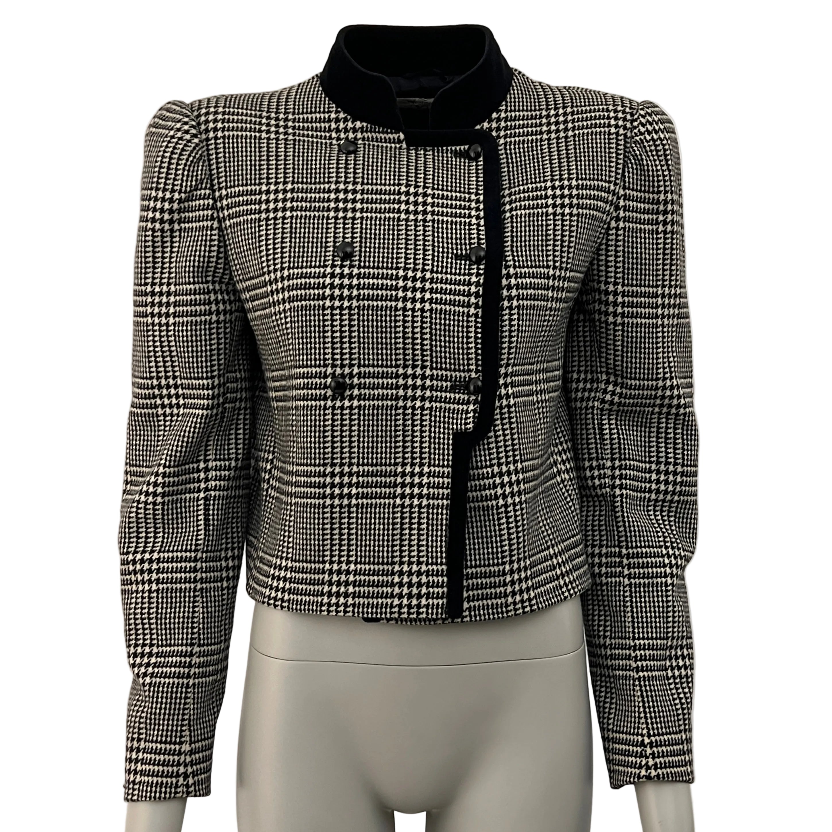 Valentino Miss V Houndstooth Vintage Jacket Circa 1980